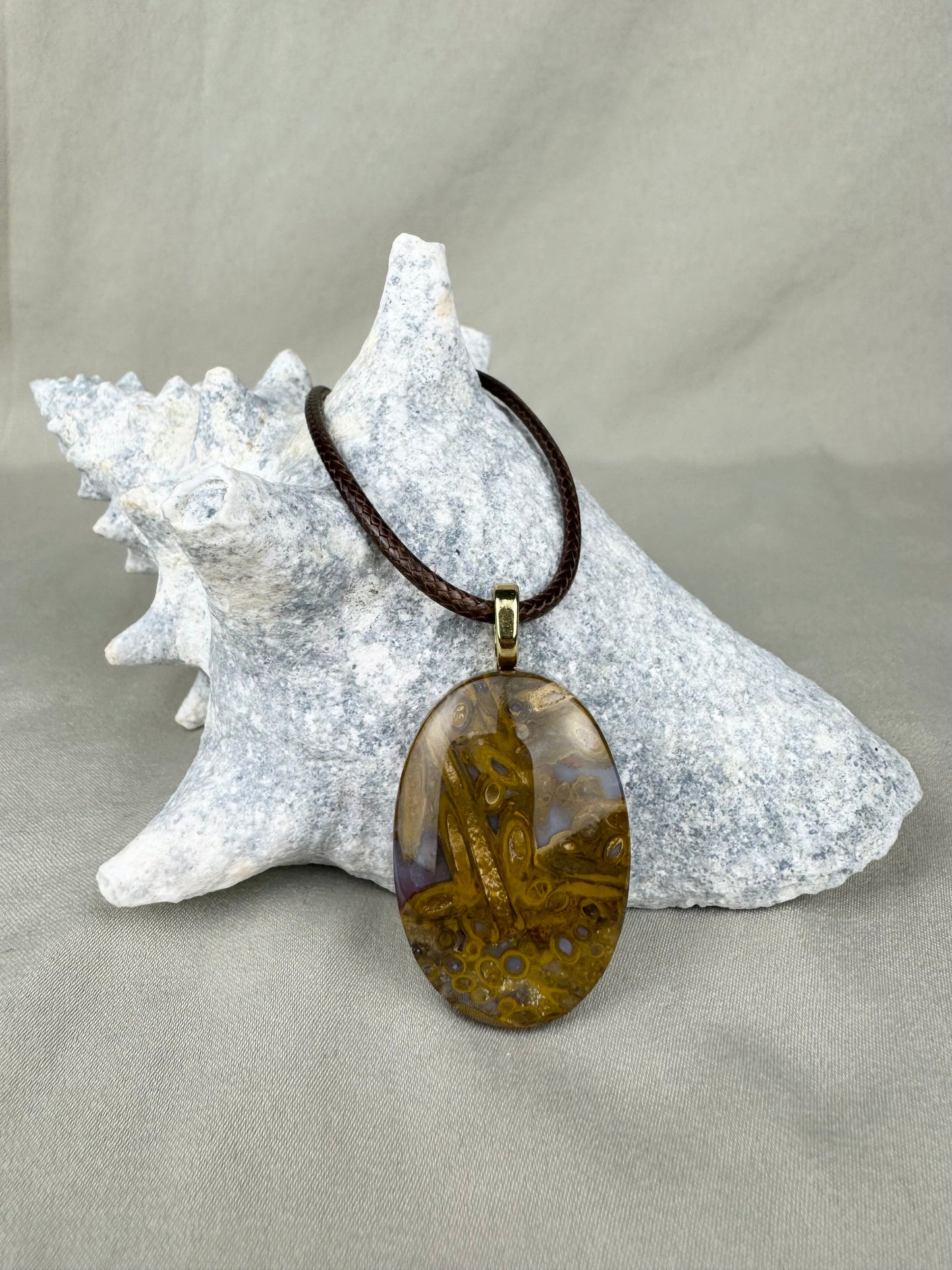 Indonesian Stromatolite Pendant Necklace