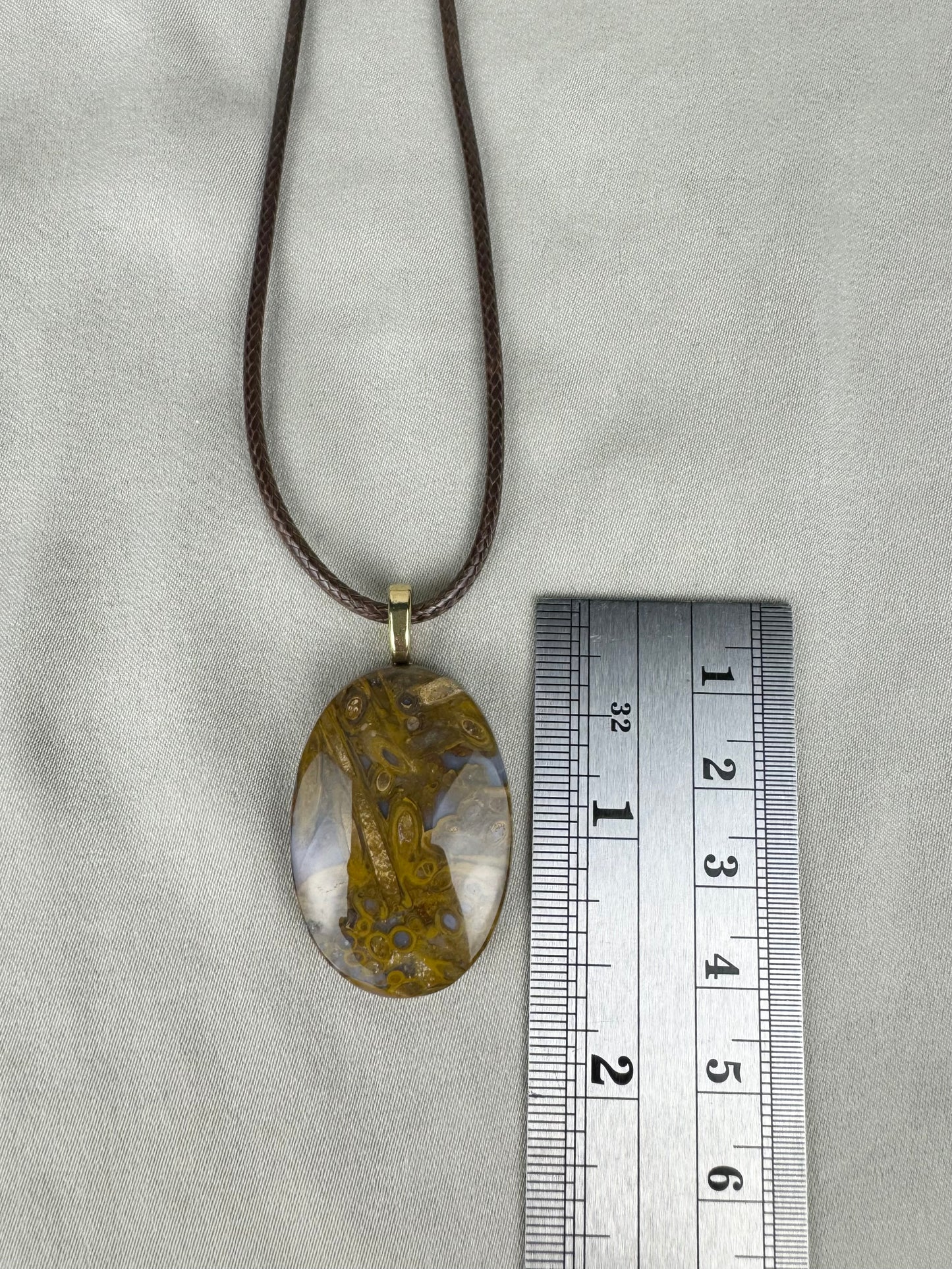 Indonesian Stromatolite Pendant Necklace