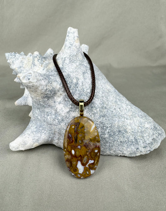 Indonesian Stromatolite Pendant Necklace