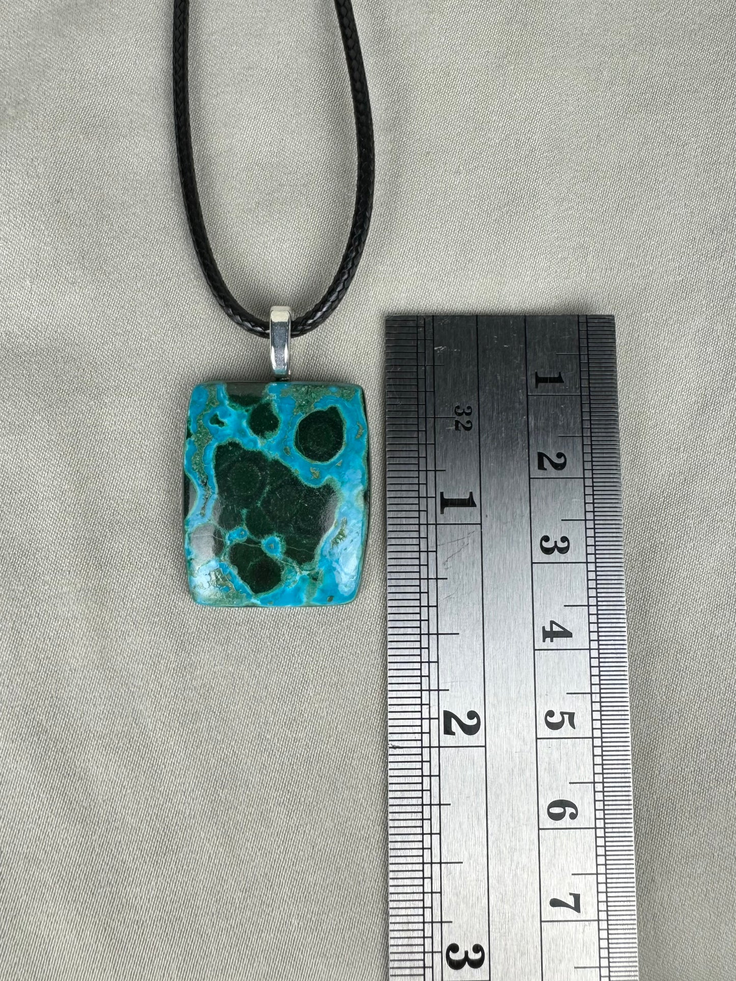 Chrysocolla Malachite Pendant Necklace