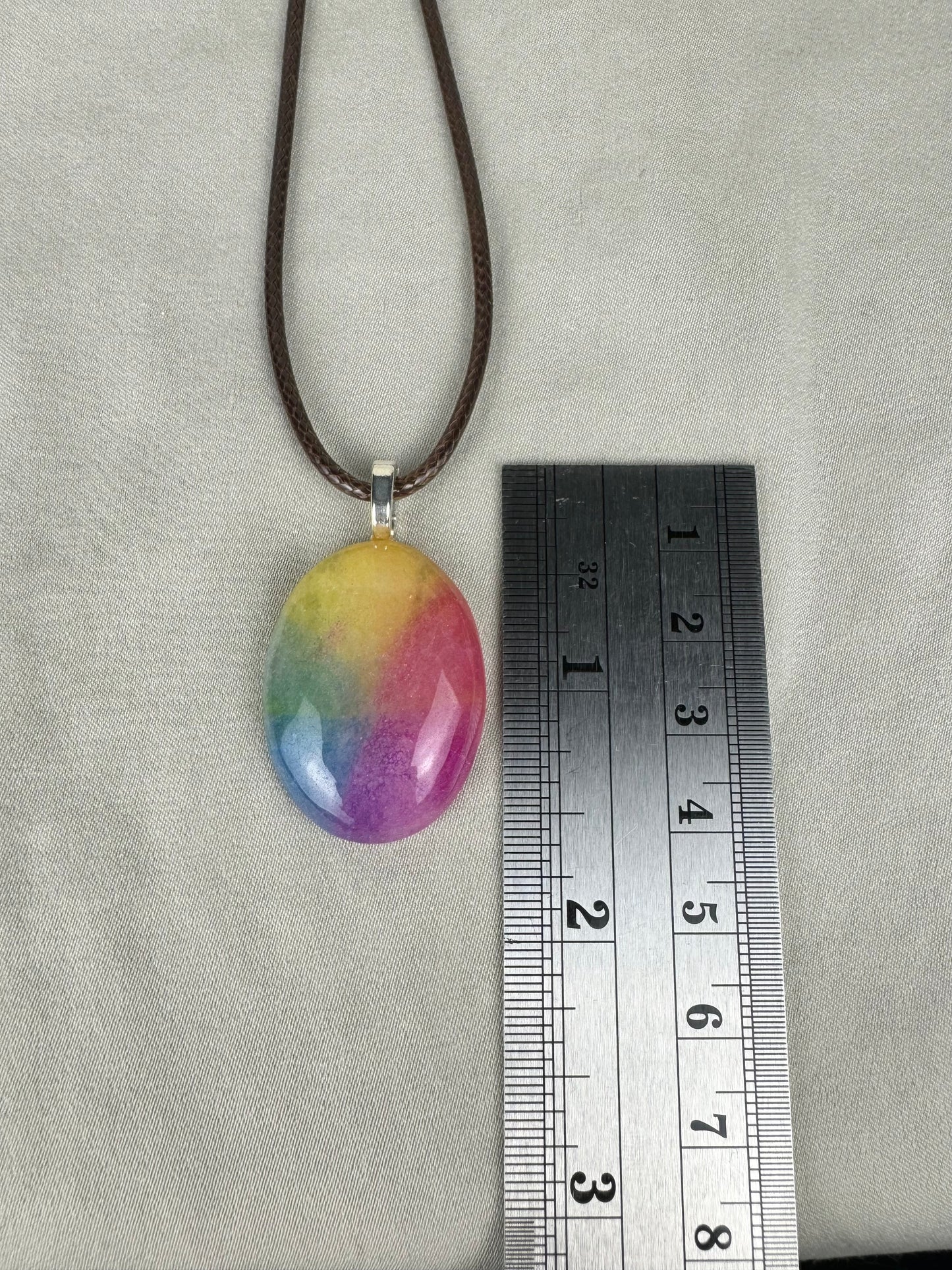 Dyed Rainbow Solar Quartz Pendant Necklace