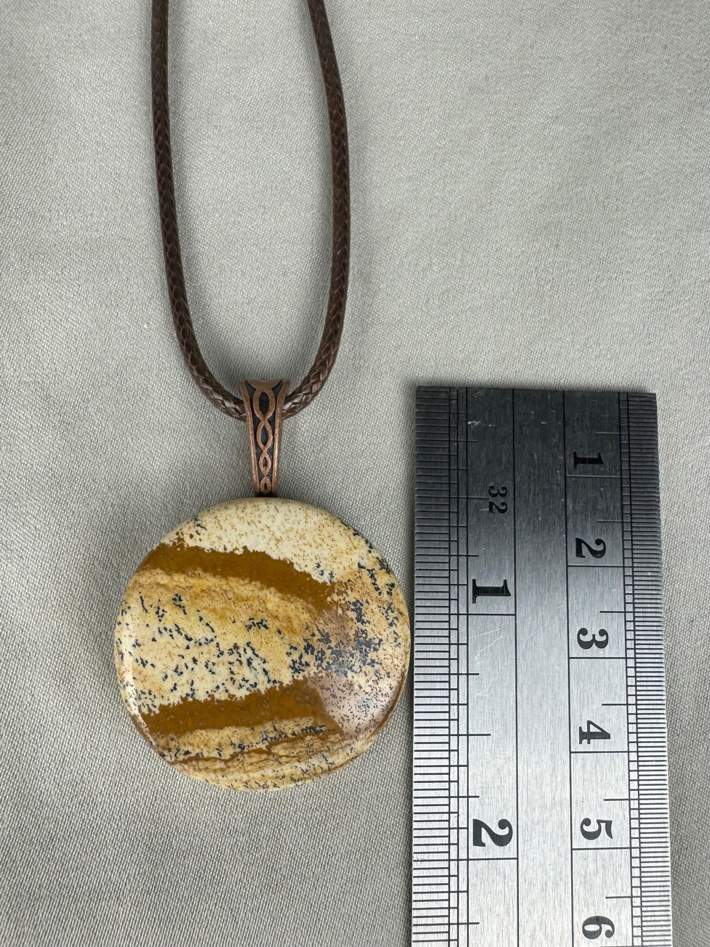 Picture Jasper Pendant Necklace