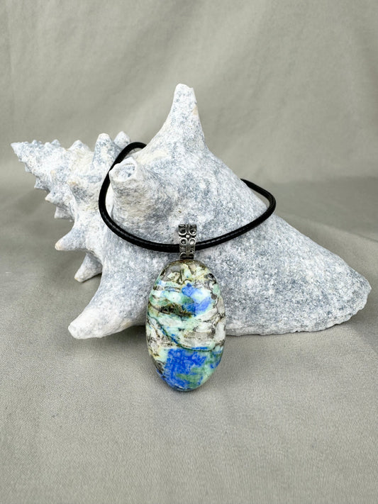 Blue Horizon Azurite Pendant Necklace