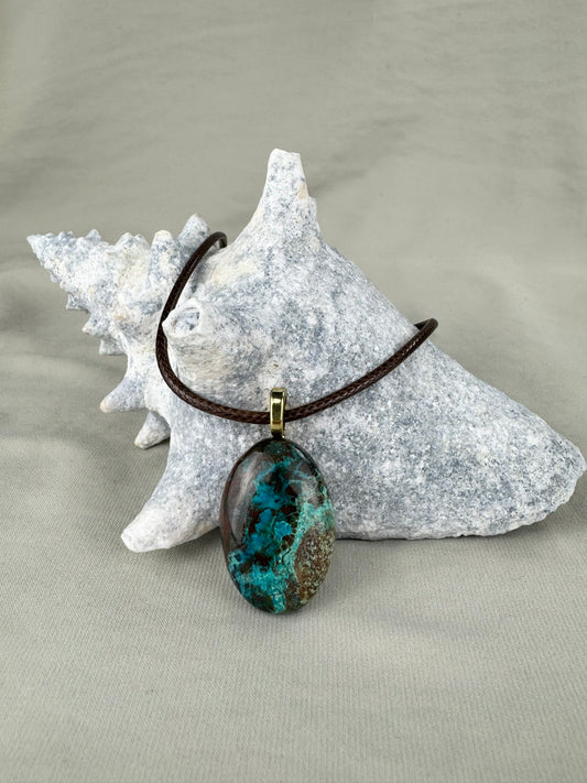 Shattuckite Pendant Necklace