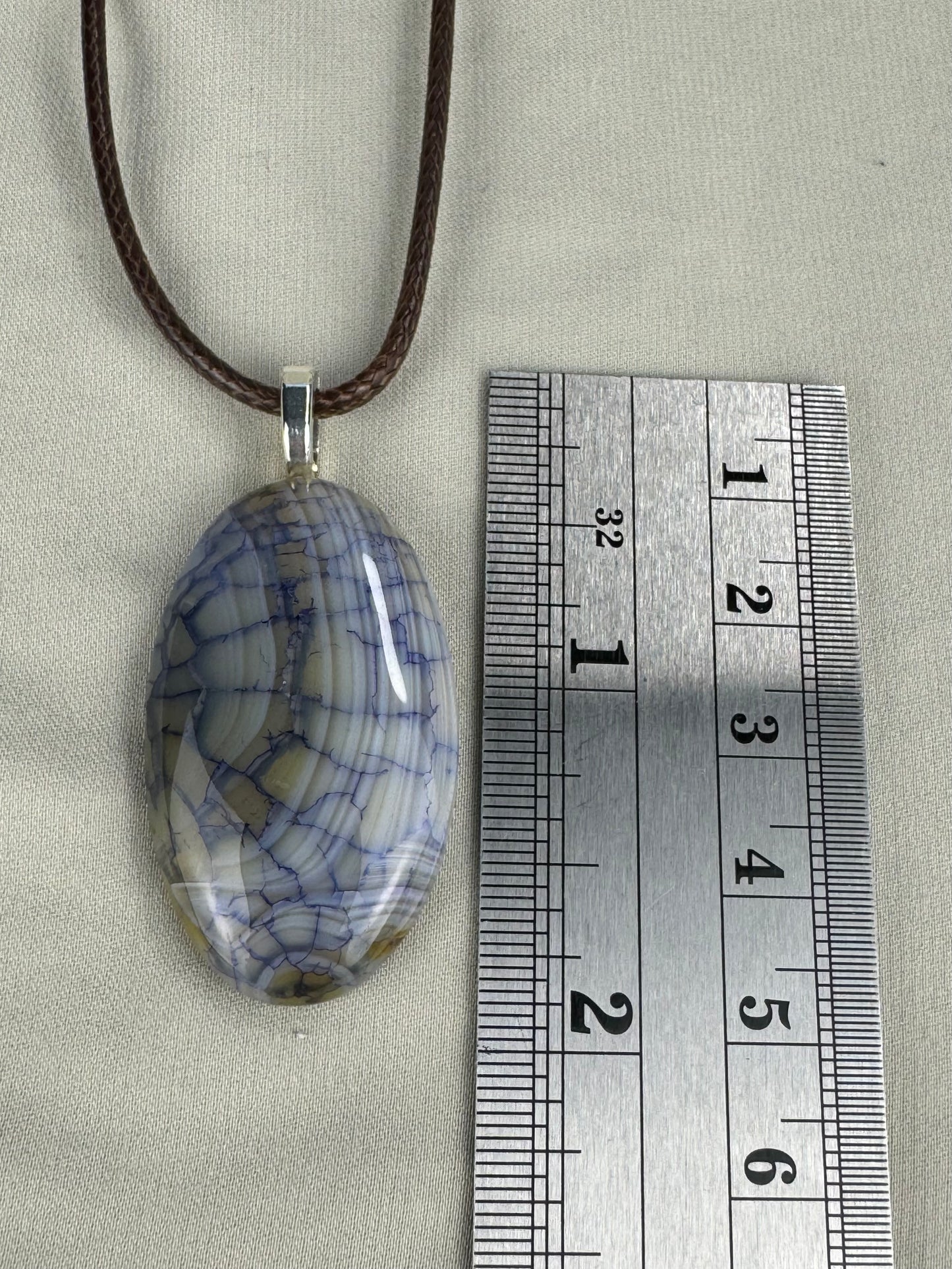 Dragon Vein Agate Pendant Necklace