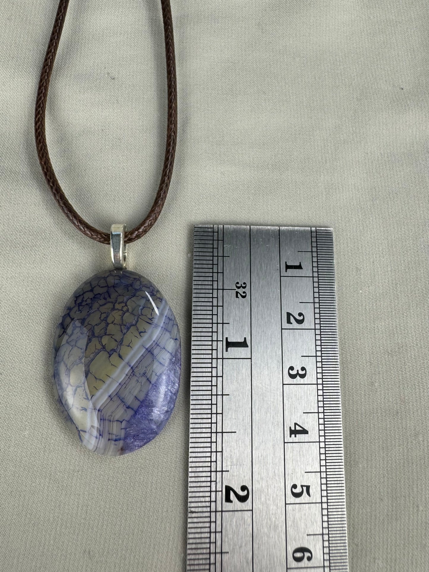 Dragon Vein Agate Pendant Necklace