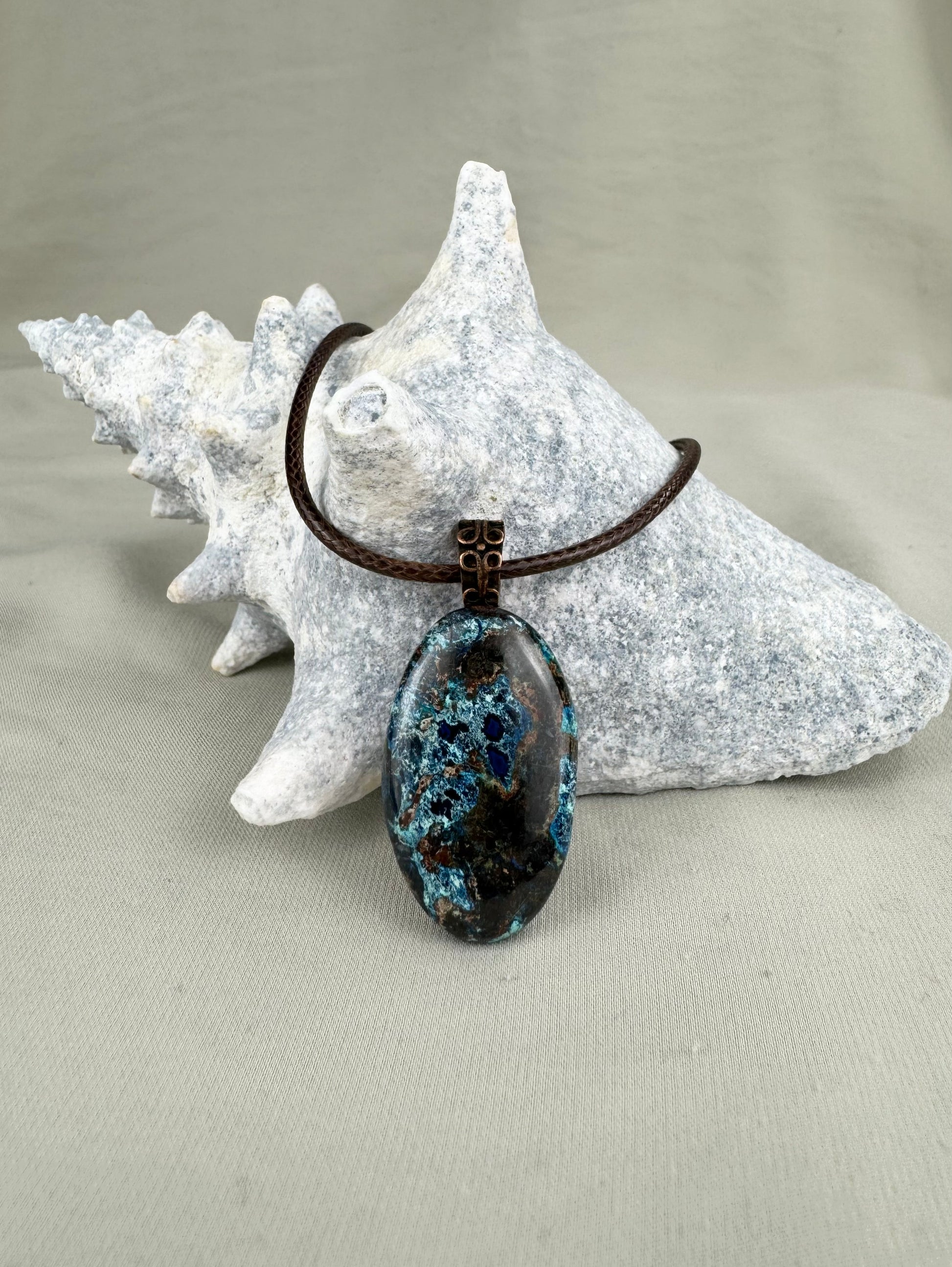 Azurite Pendant Necklace – Stones Style - Main Image