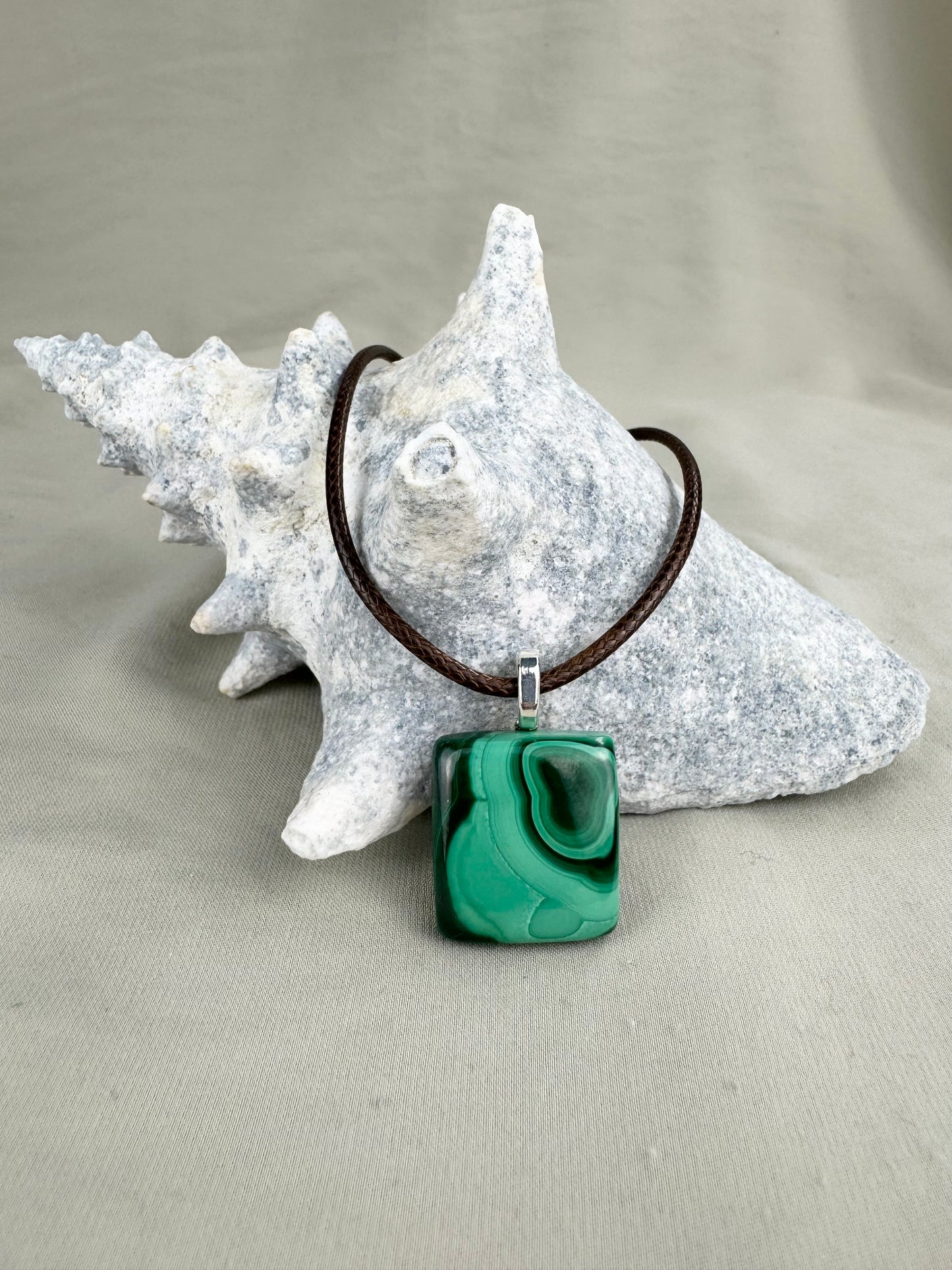 Malachite Pendant Necklace