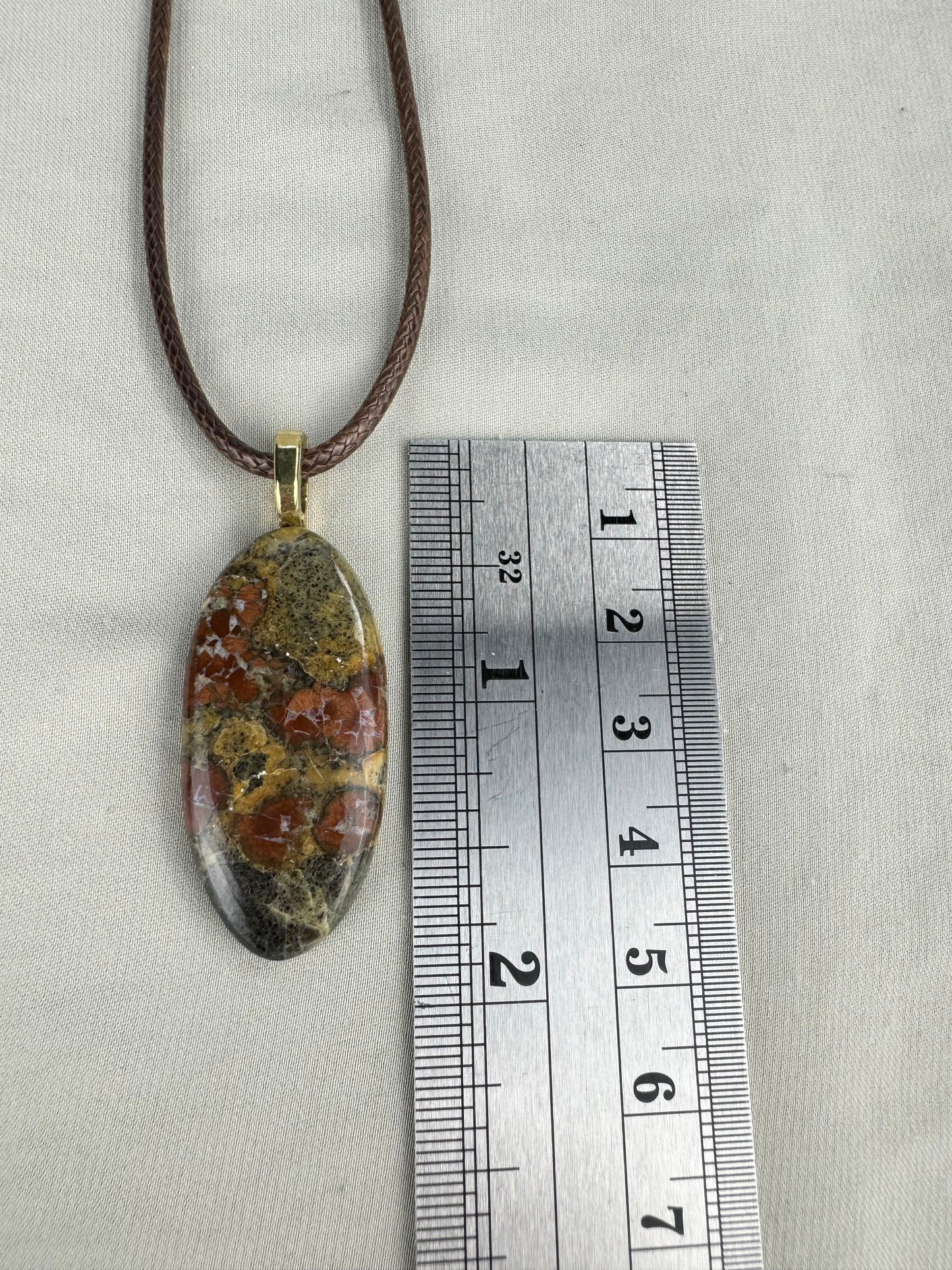 Peanut Jasper Pendant Necklace