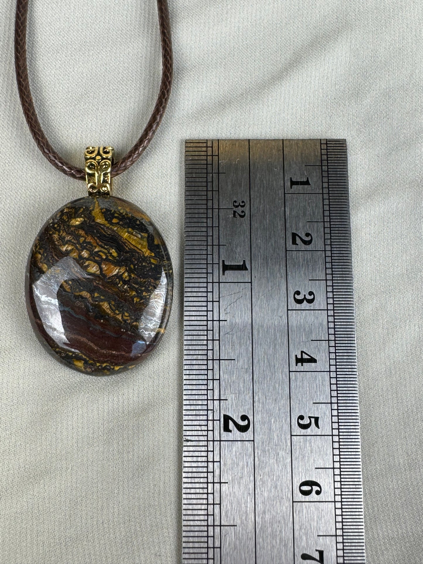 Tiger Iron Pendant Necklace