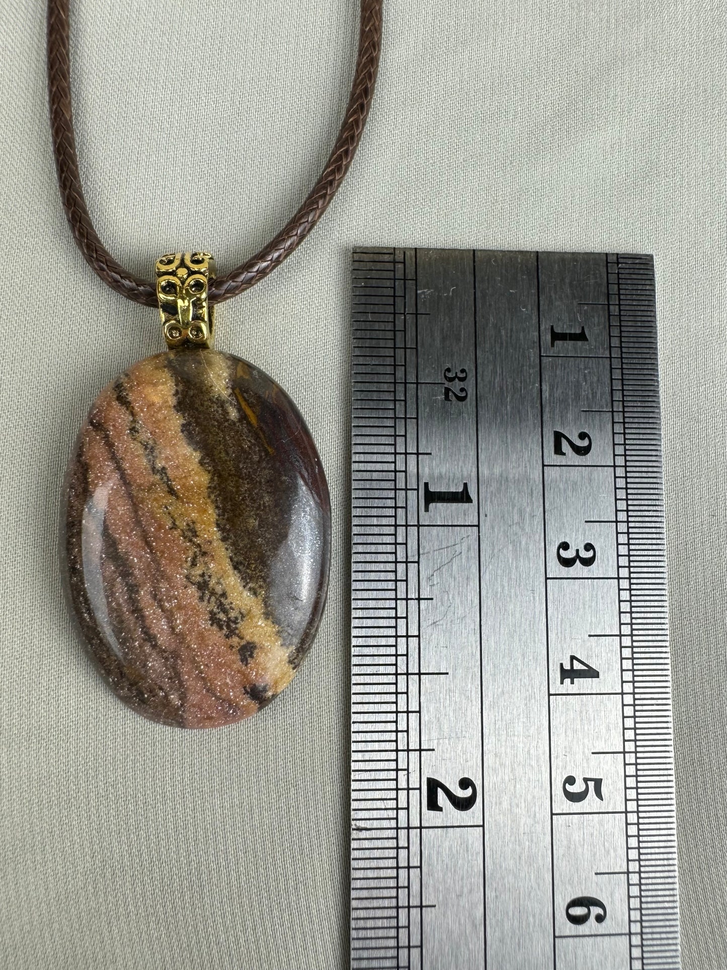 Cappuccino Jasper Pendant Necklace