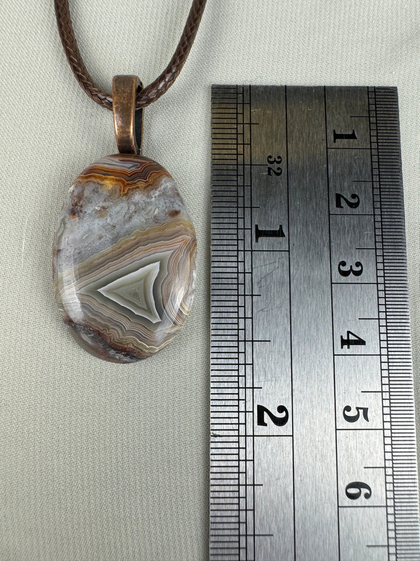 Crazy Lace Agate Pendant Necklace