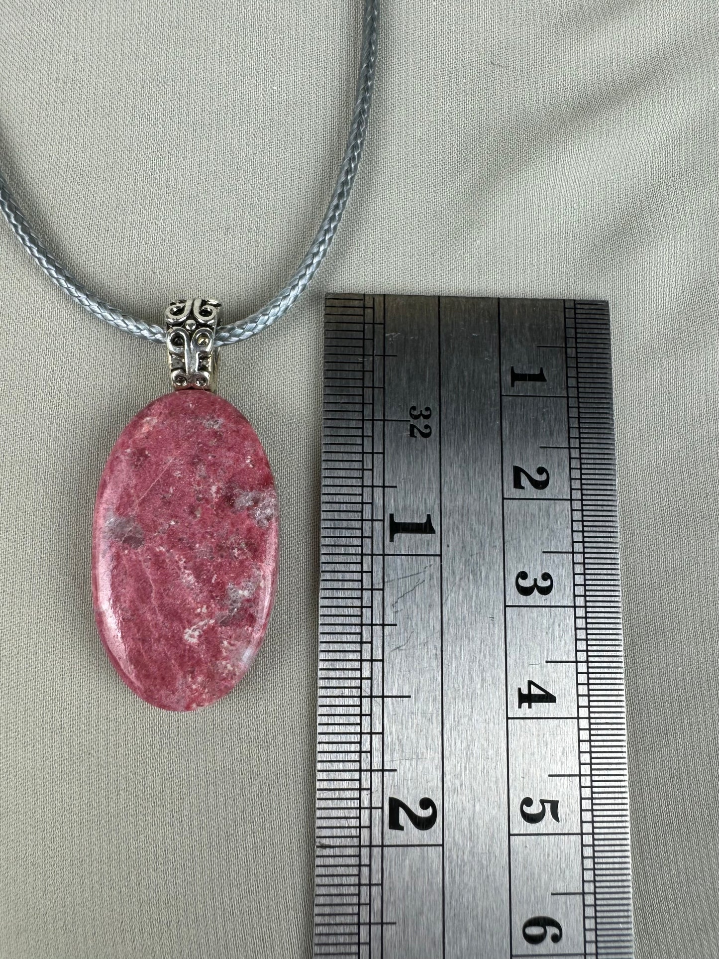 Thulite Pendant Necklace