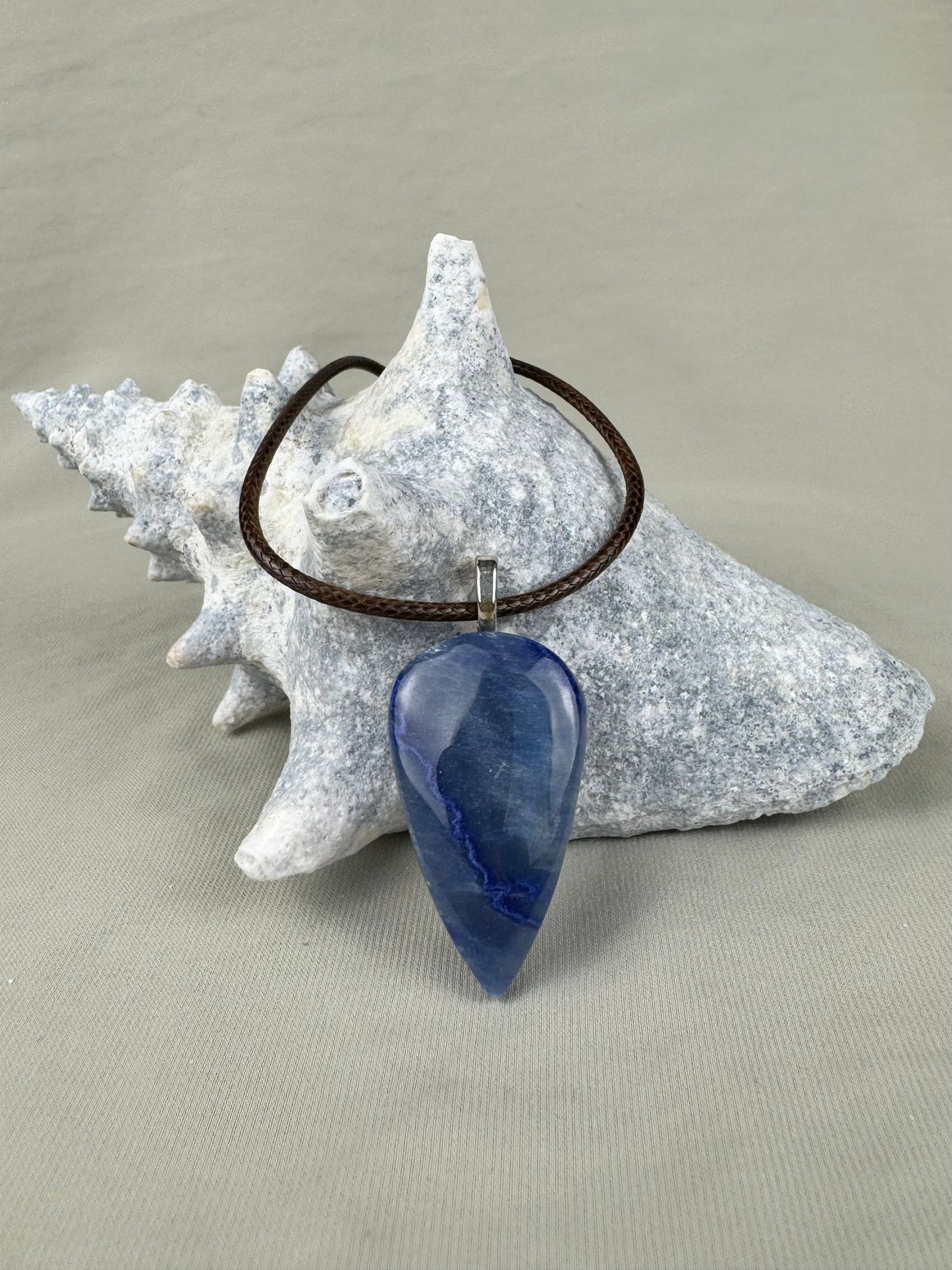 Blue Quartz Pendant Necklace