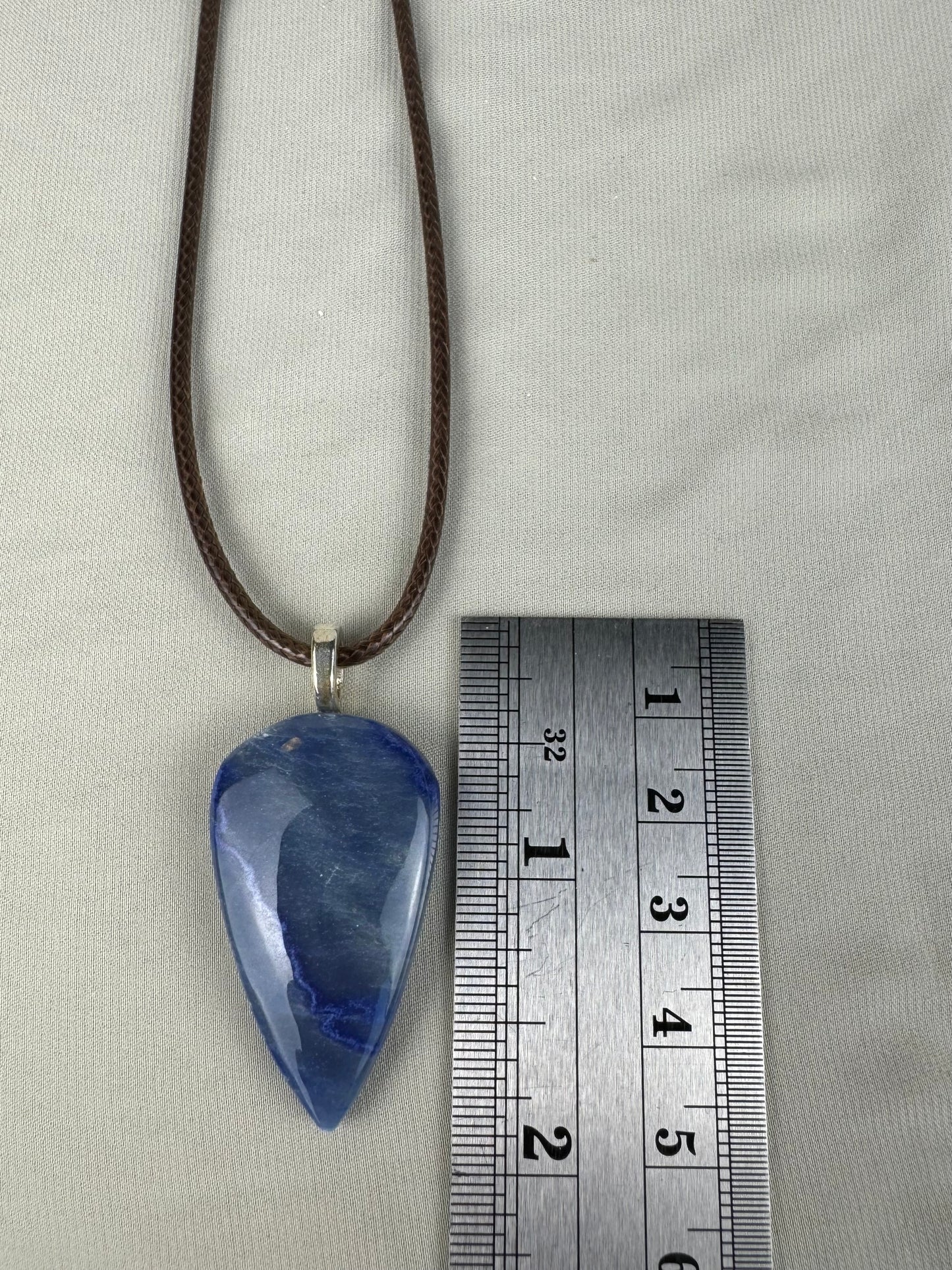 Blue Quartz Pendant Necklace