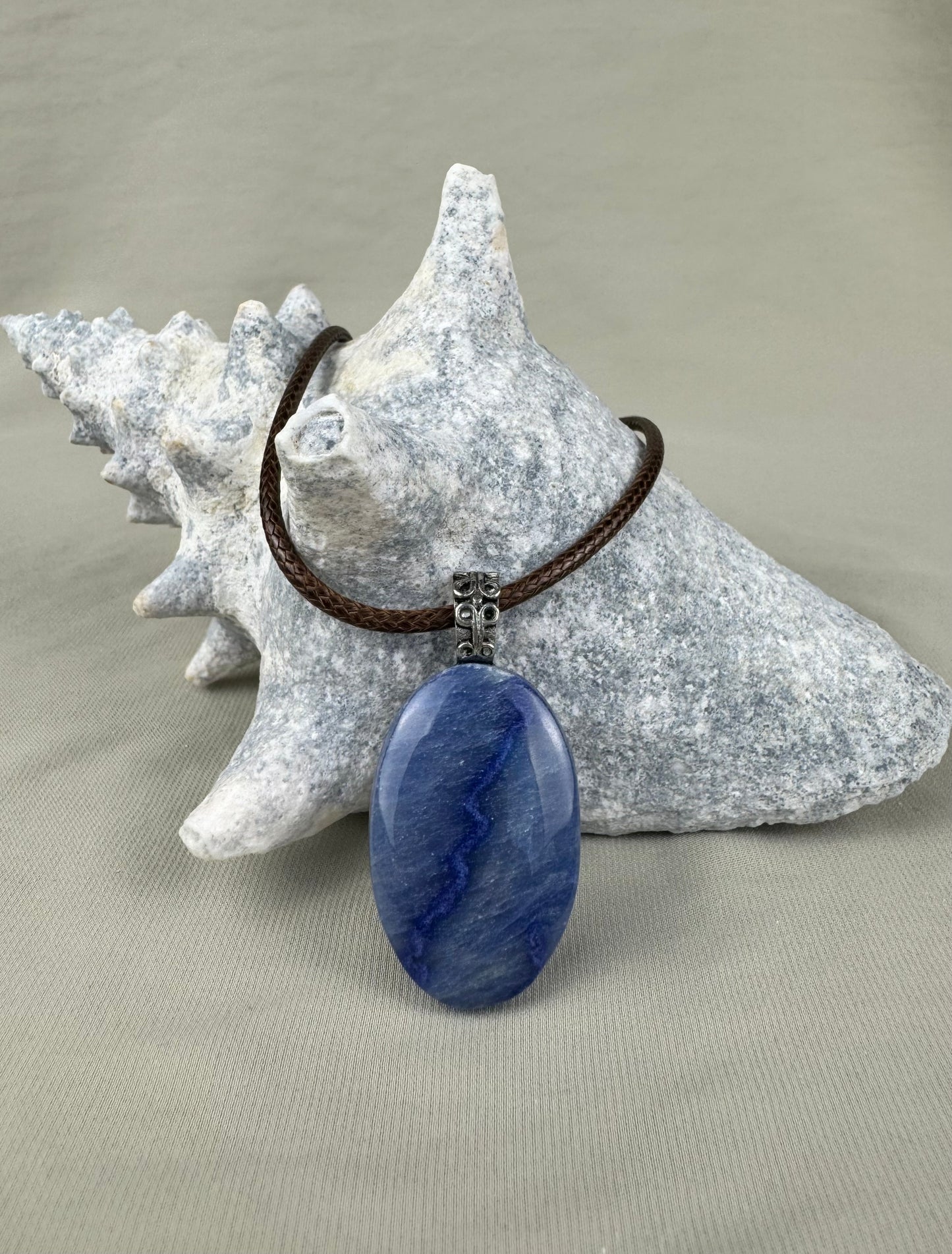 Blue Quartz Pendant Necklace