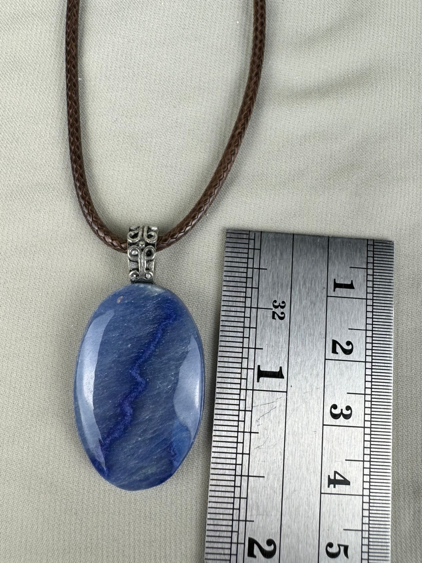 Blue Quartz Pendant Necklace