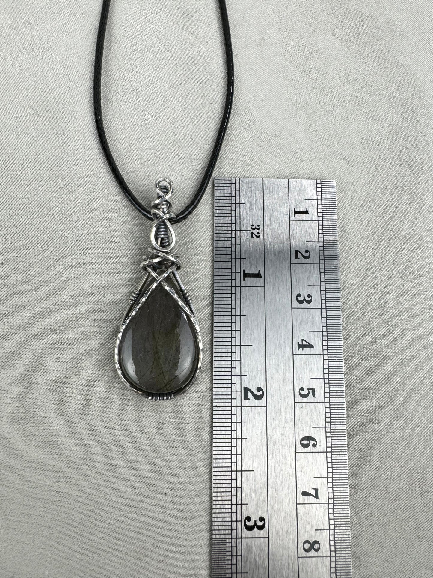 Purple Labradorite Pendant Necklace