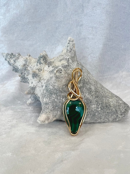 Malachite Pendant Necklace