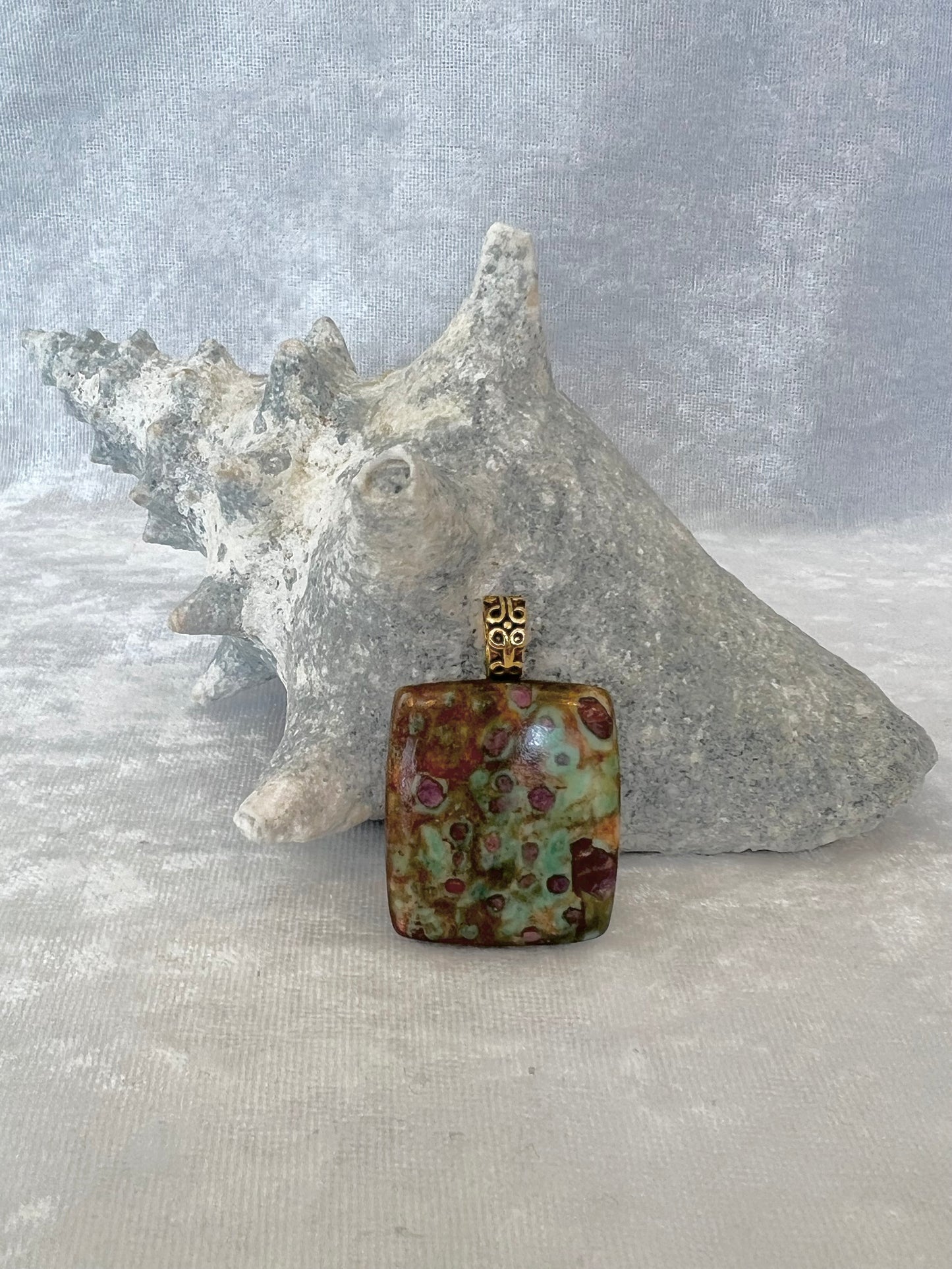 Ruby Fuchsite Pendant Necklace