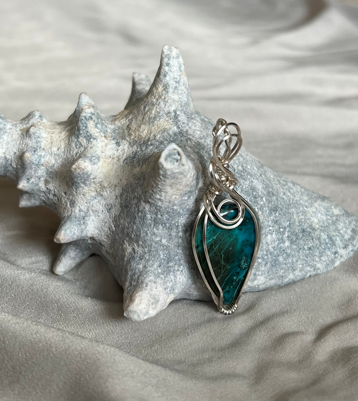 Shattuckite Pendant Necklace