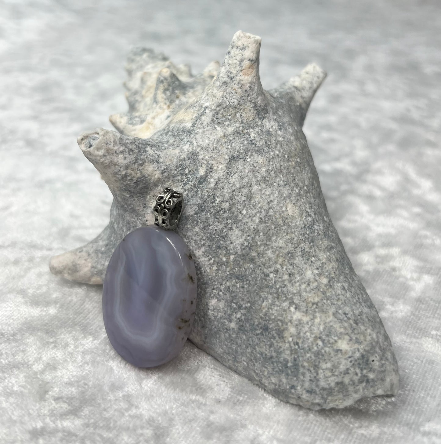 Purple Moss Agate Pendant Necklace