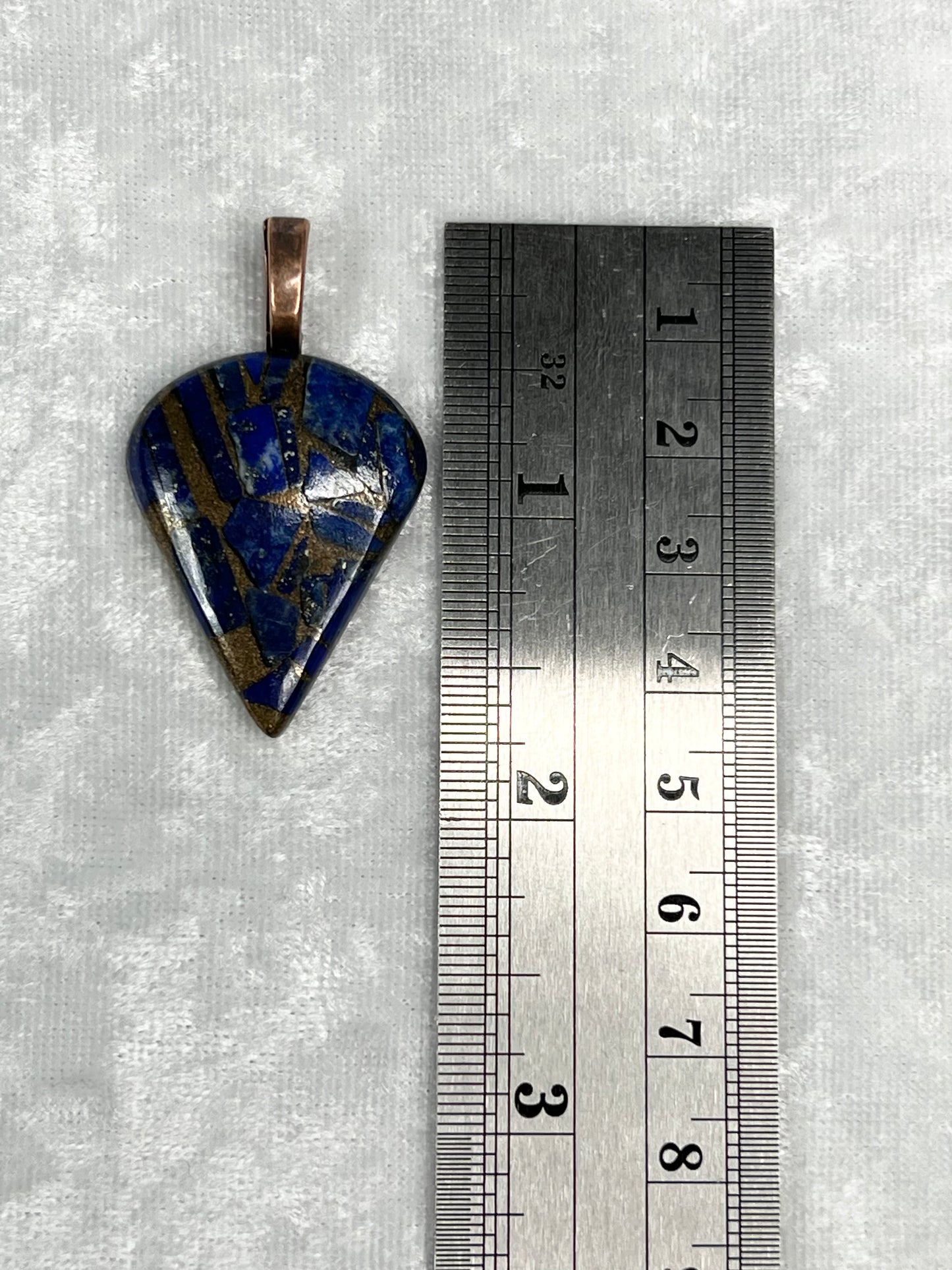 Lapis Lazuli & Copper Pendant Necklace