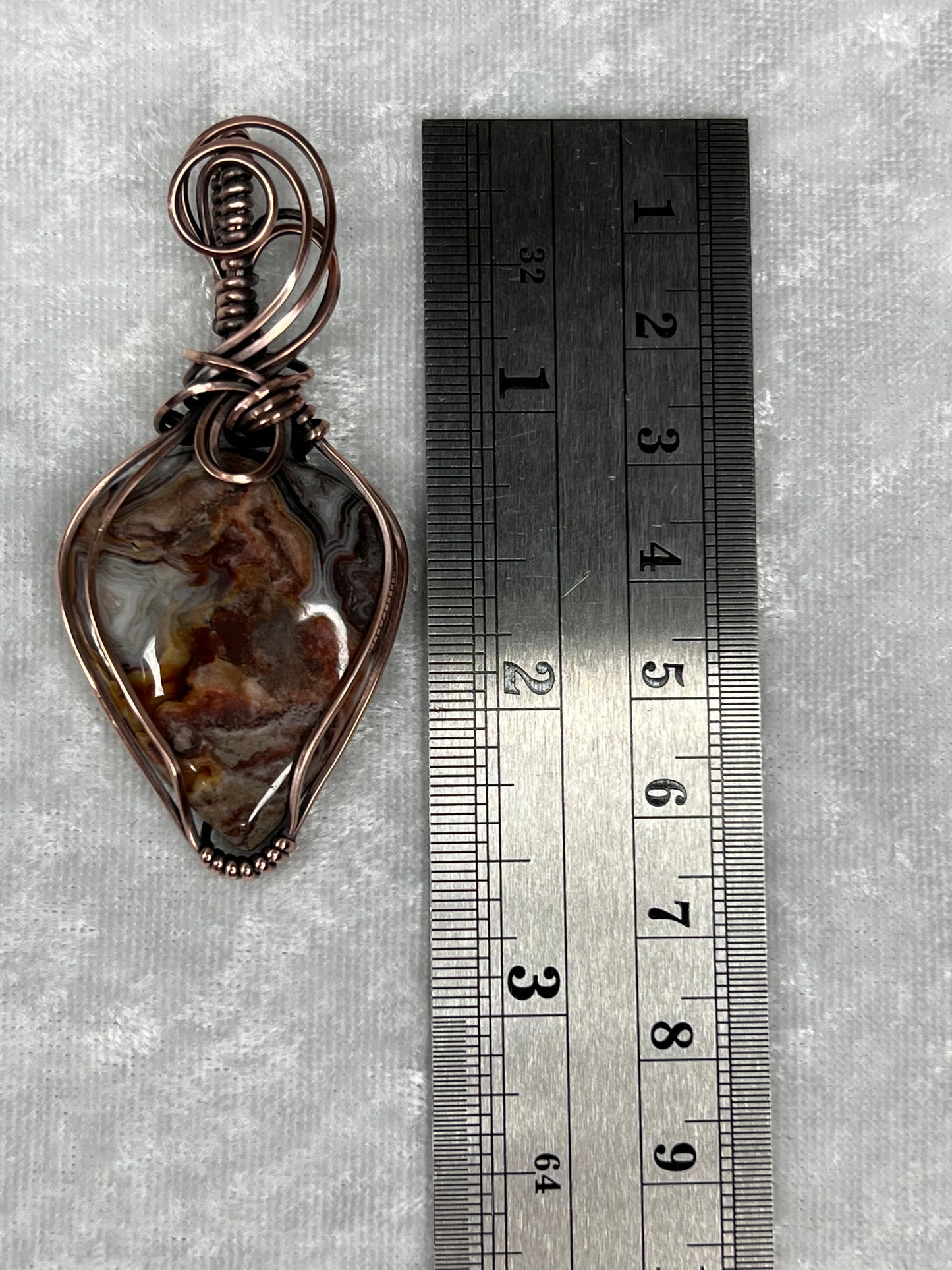 Lace Agate Pendant Necklace