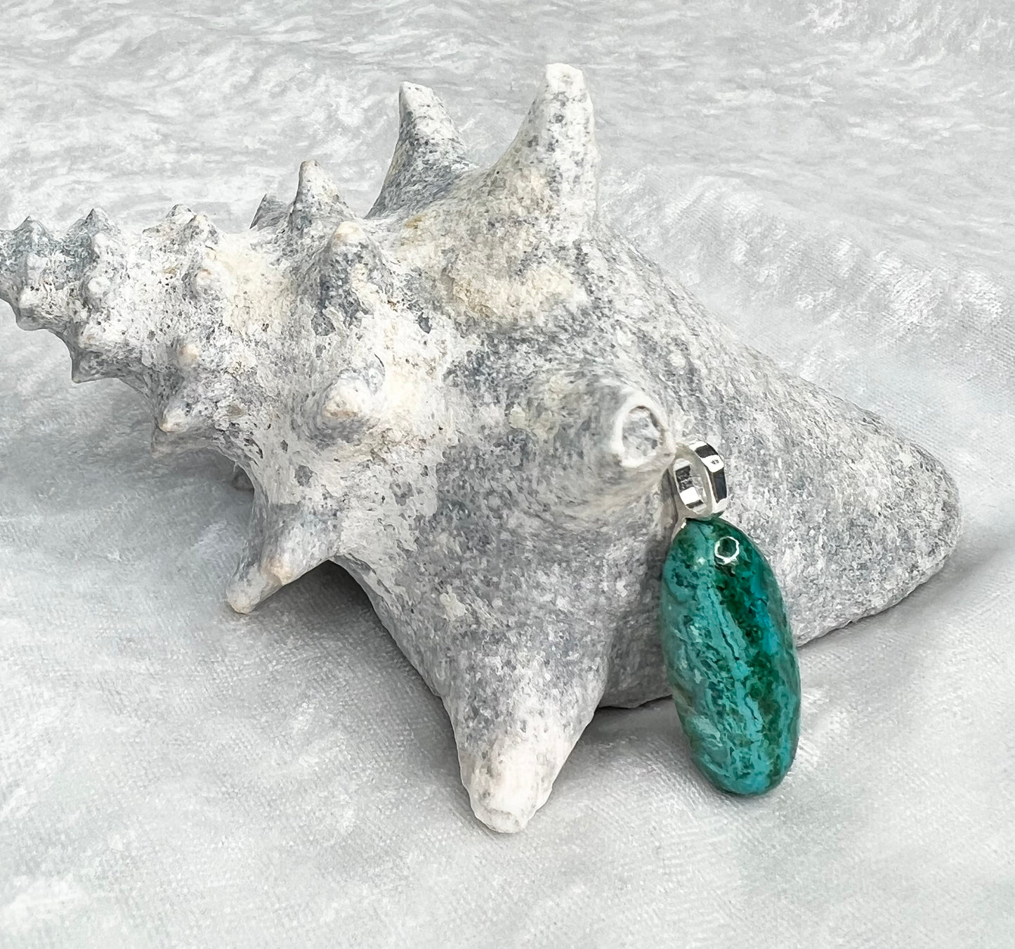 Chrysocolla Malachite Pendant Necklace