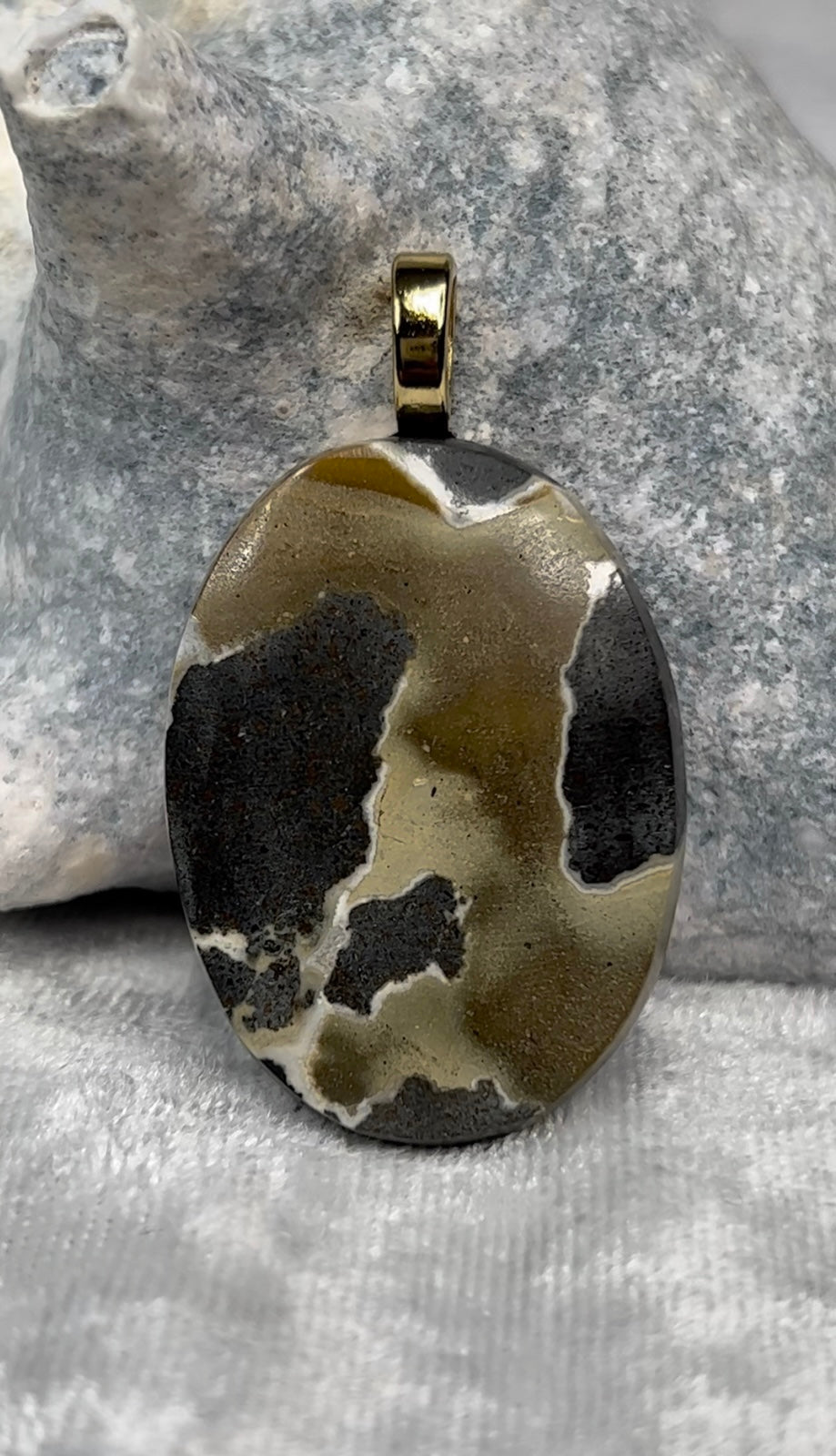 Black Dahlia (Brecciated Jasper) Pendant Necklace