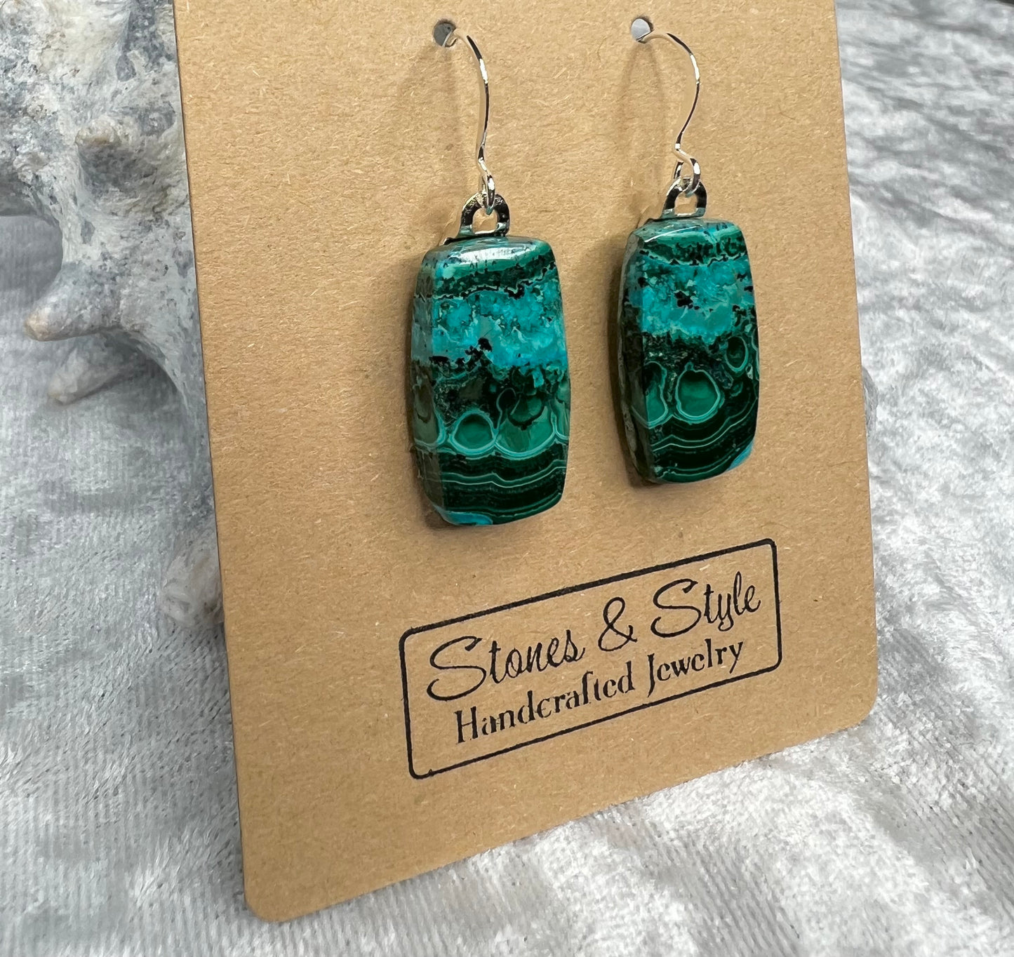 Chrysocolla Malachite Earrings