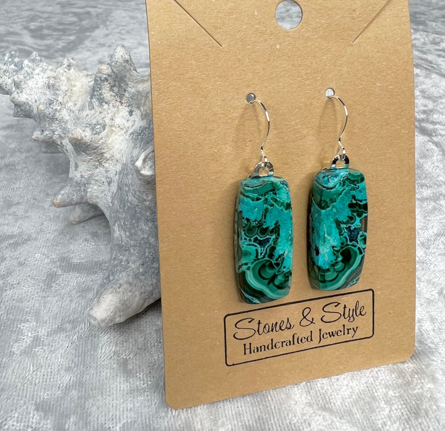 Chrysocolla Malachite Earrings