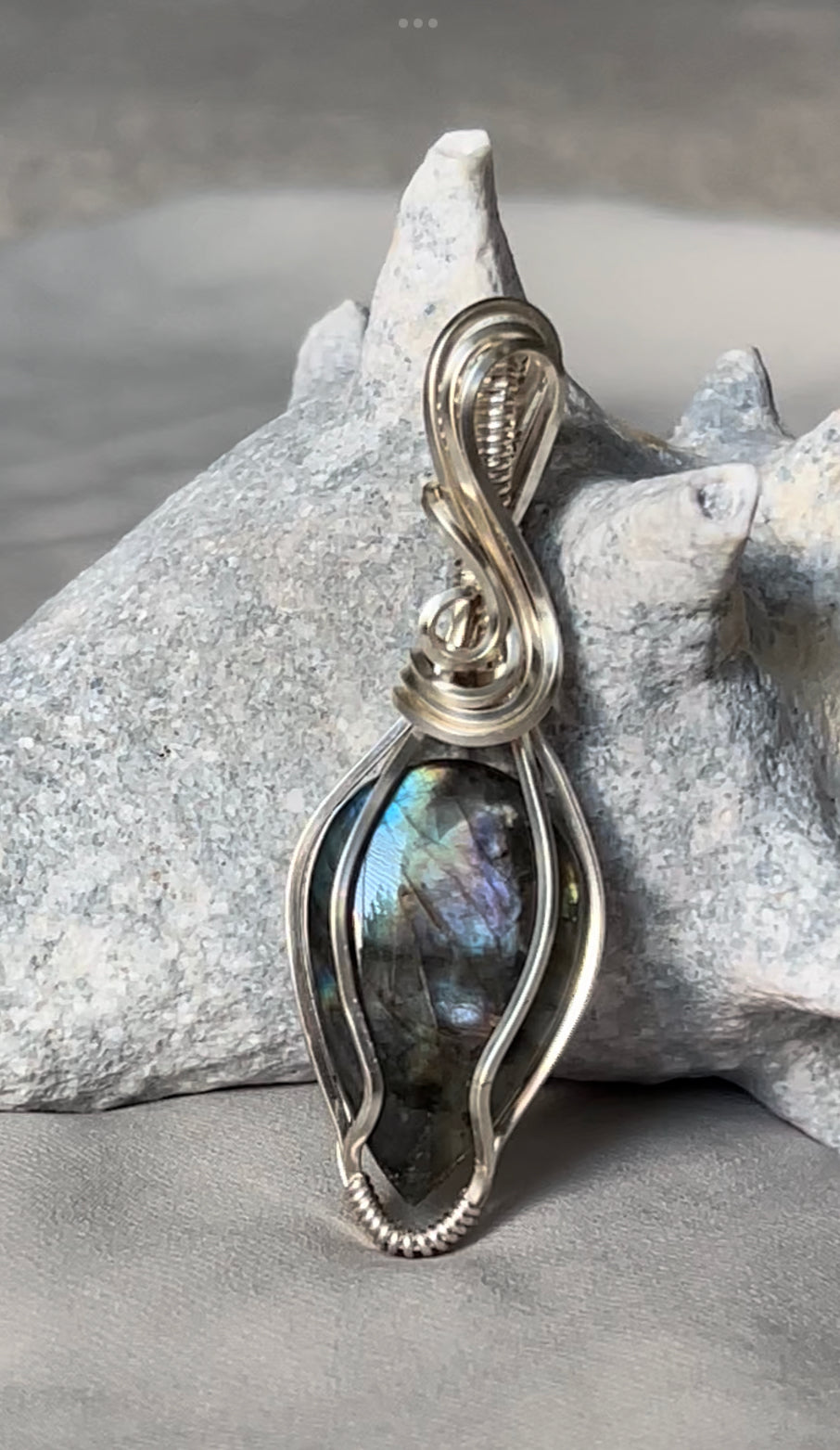 Multicolor Labradorite Pendant Necklace