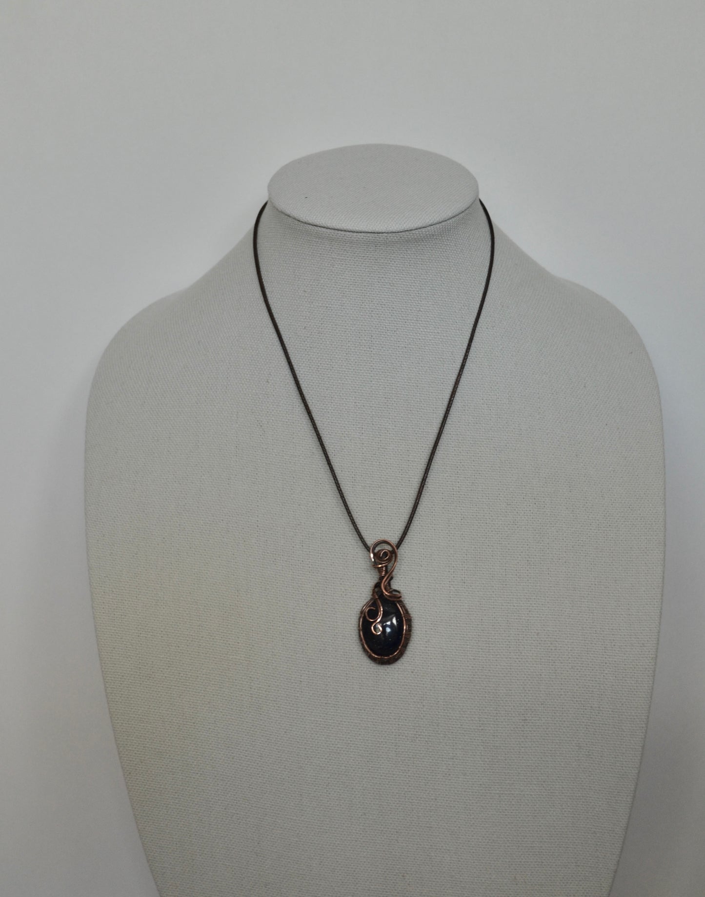 Blue Goldstone Pendant Necklace