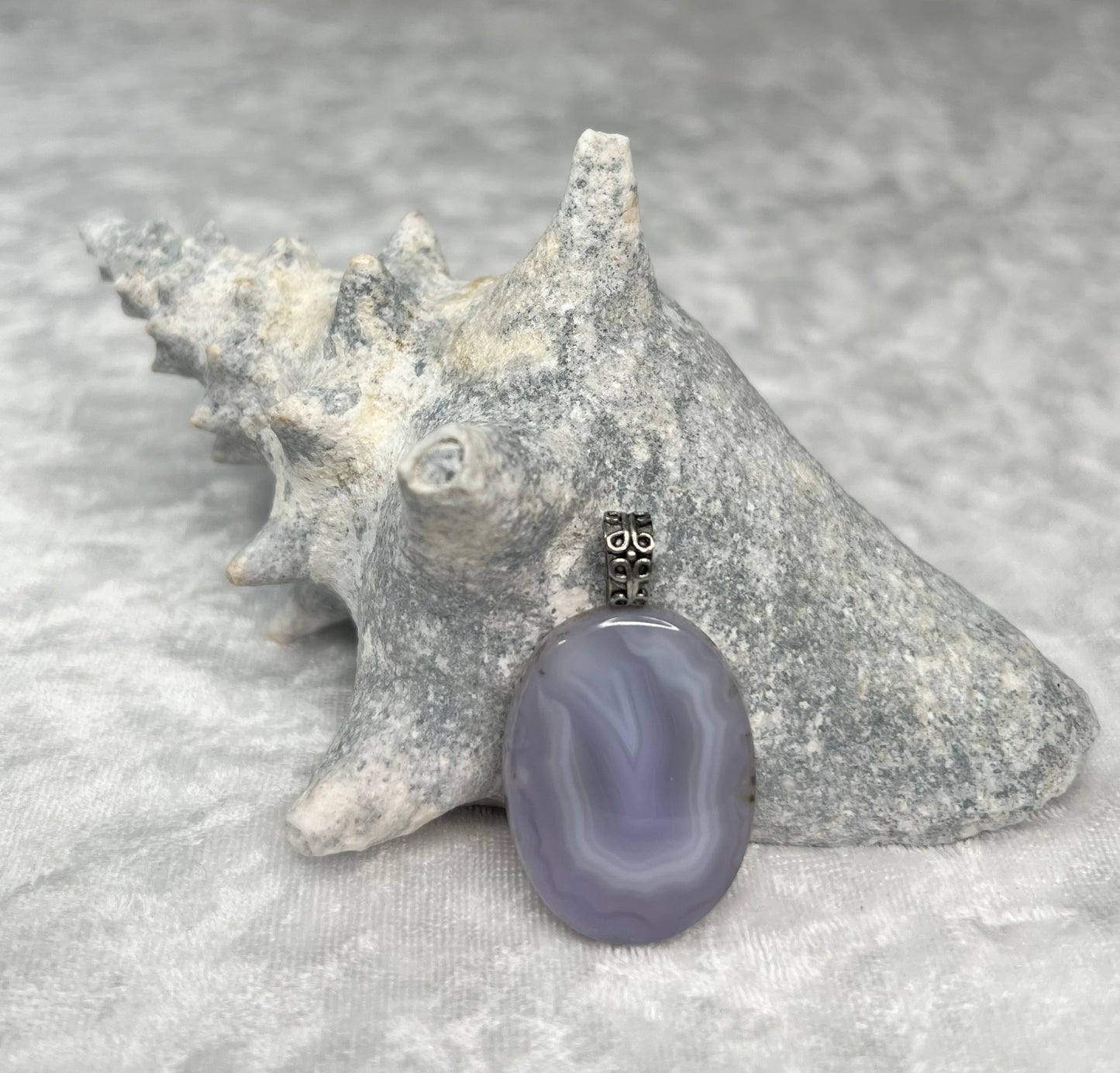 Purple Moss Agate Pendant Necklace