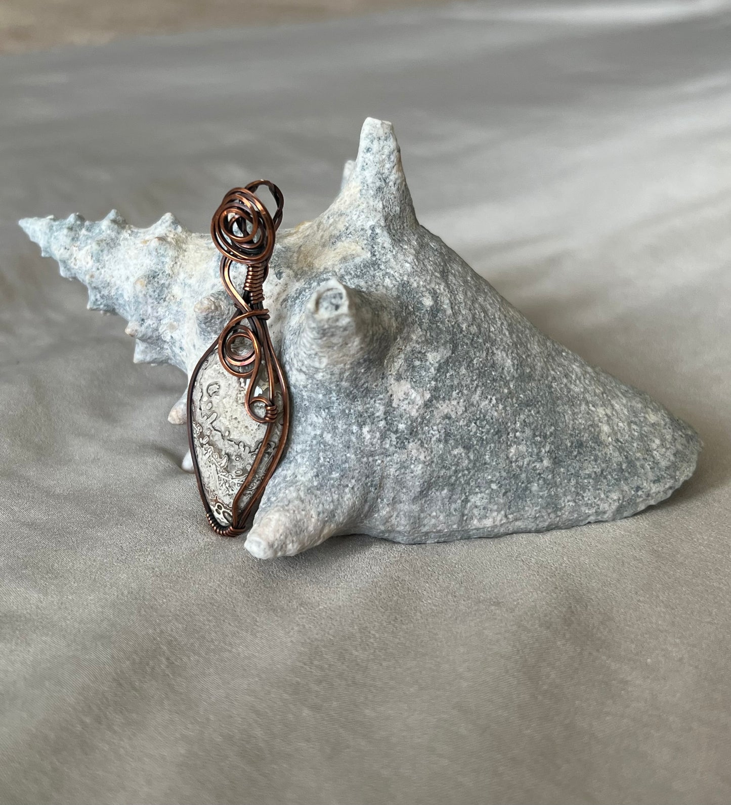 Crazy Lace Agate Pendant Necklace