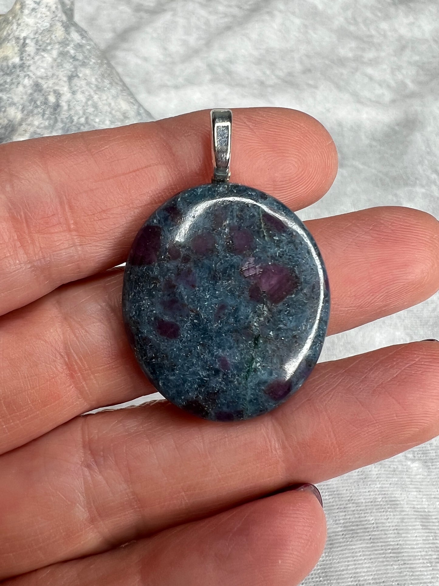 Ruby Kyanite Pendant Necklace