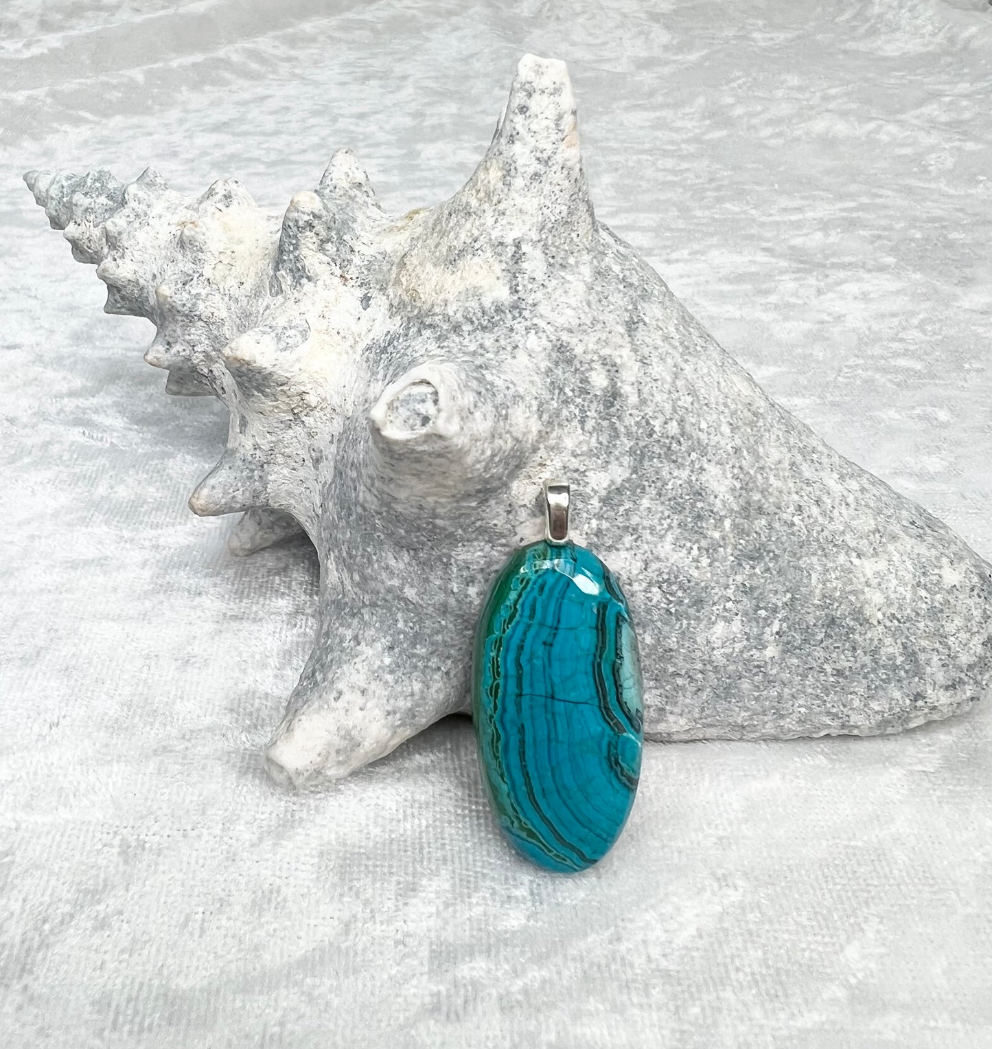 Chrysocolla Malachite Pendant Necklace