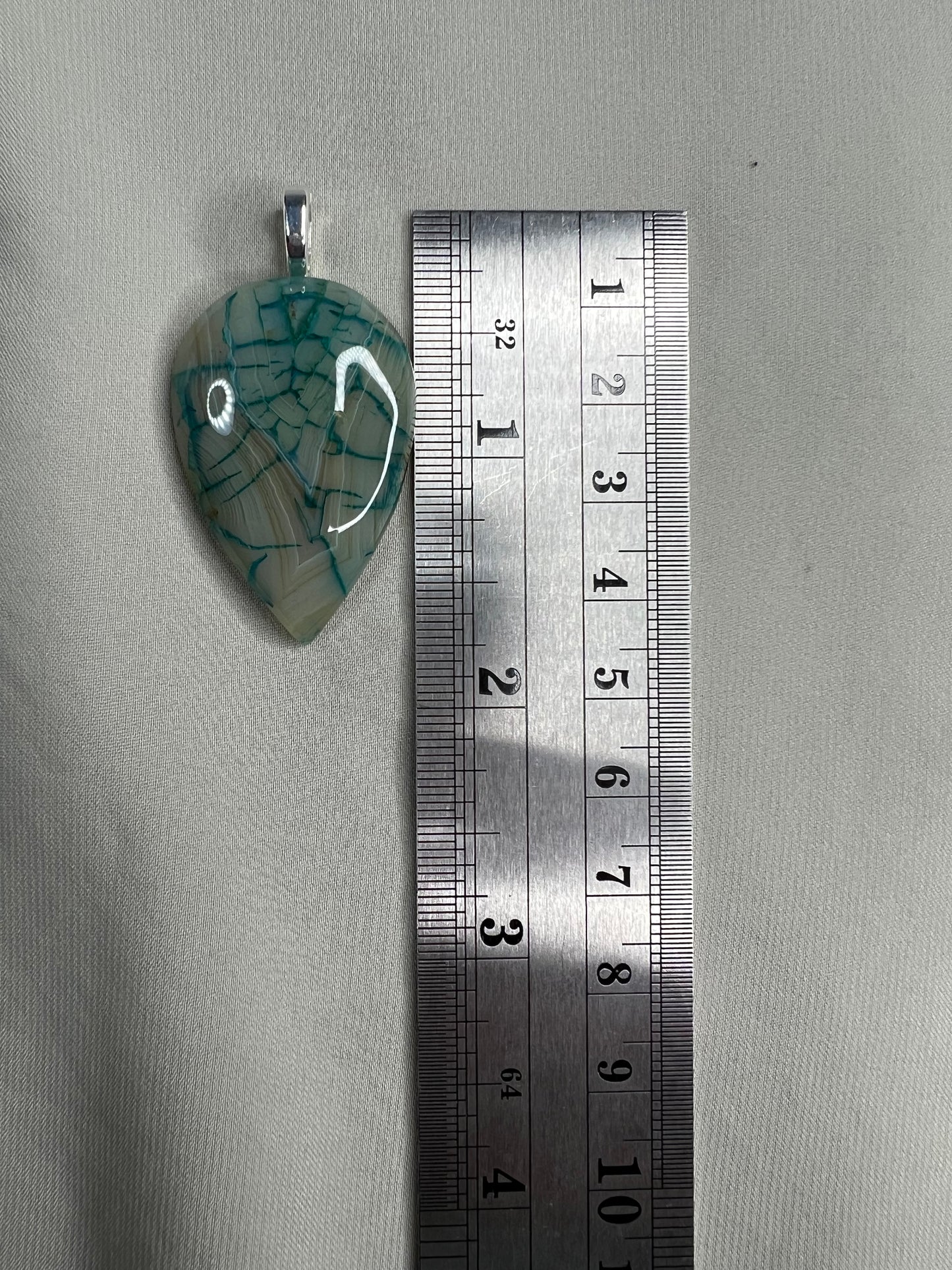 Dragon Vein Agate Pendant Necklace