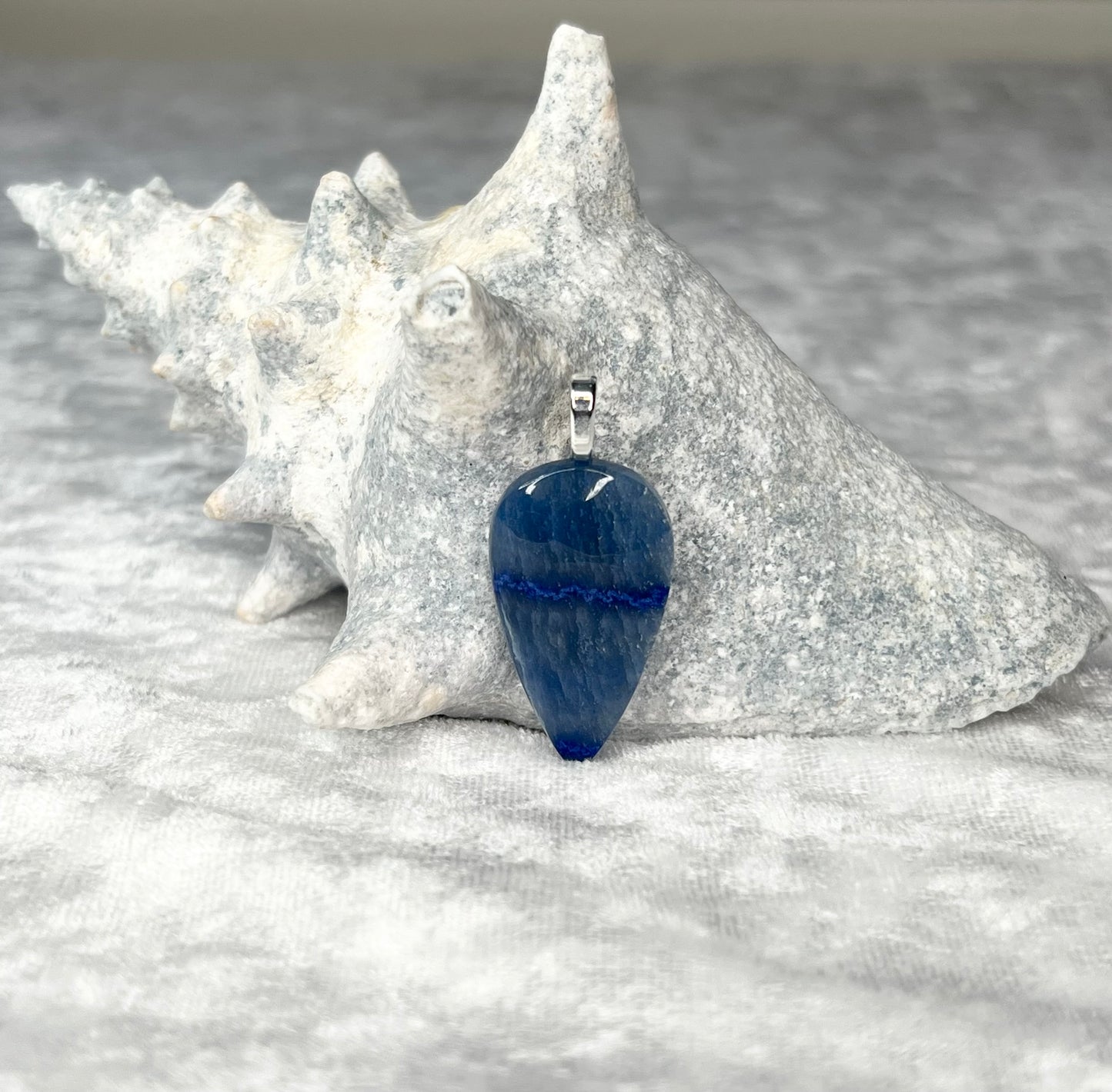 Blue Quartz Pendant Necklace