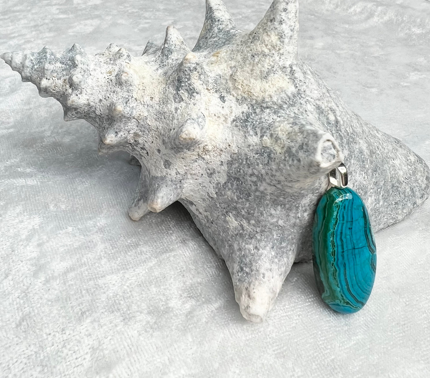 Chrysocolla Malachite Pendant Necklace