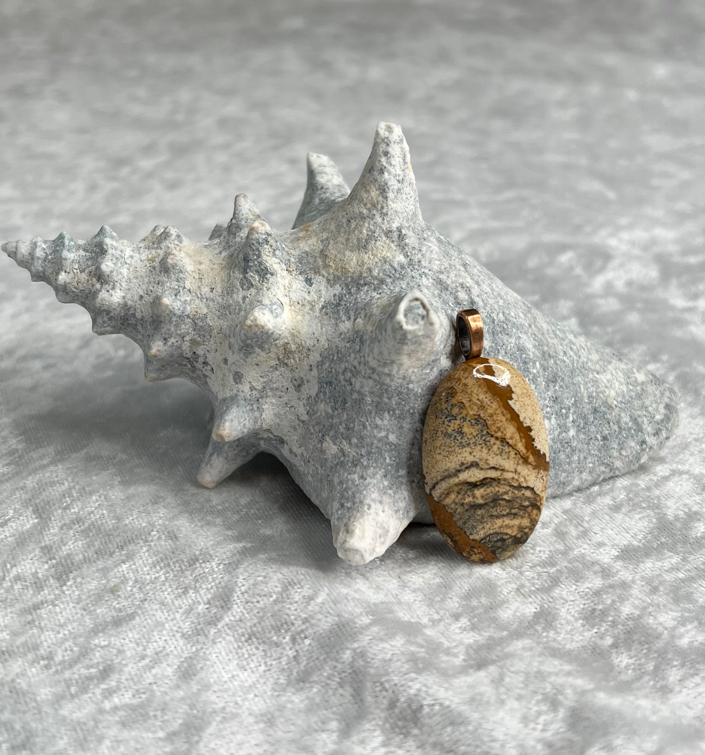 Picture Jasper Pendant Necklace