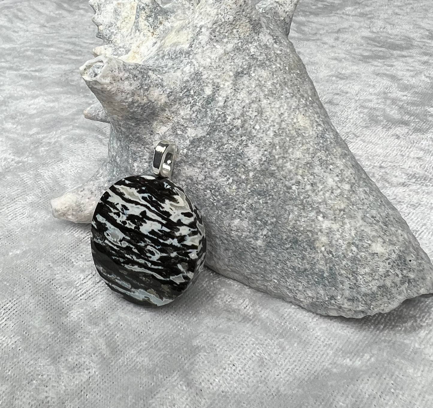 Black Palm Root Pendant Necklace