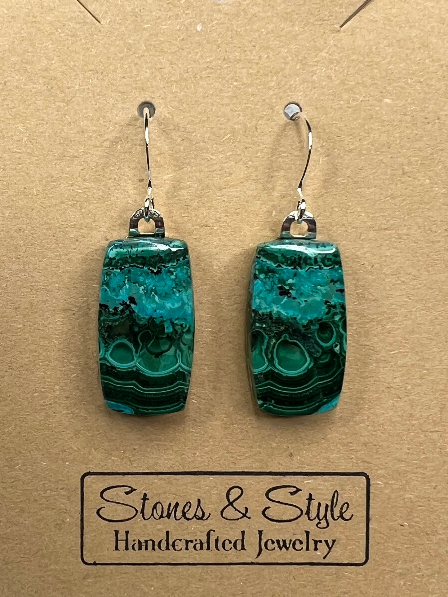 Chrysocolla Malachite Earrings