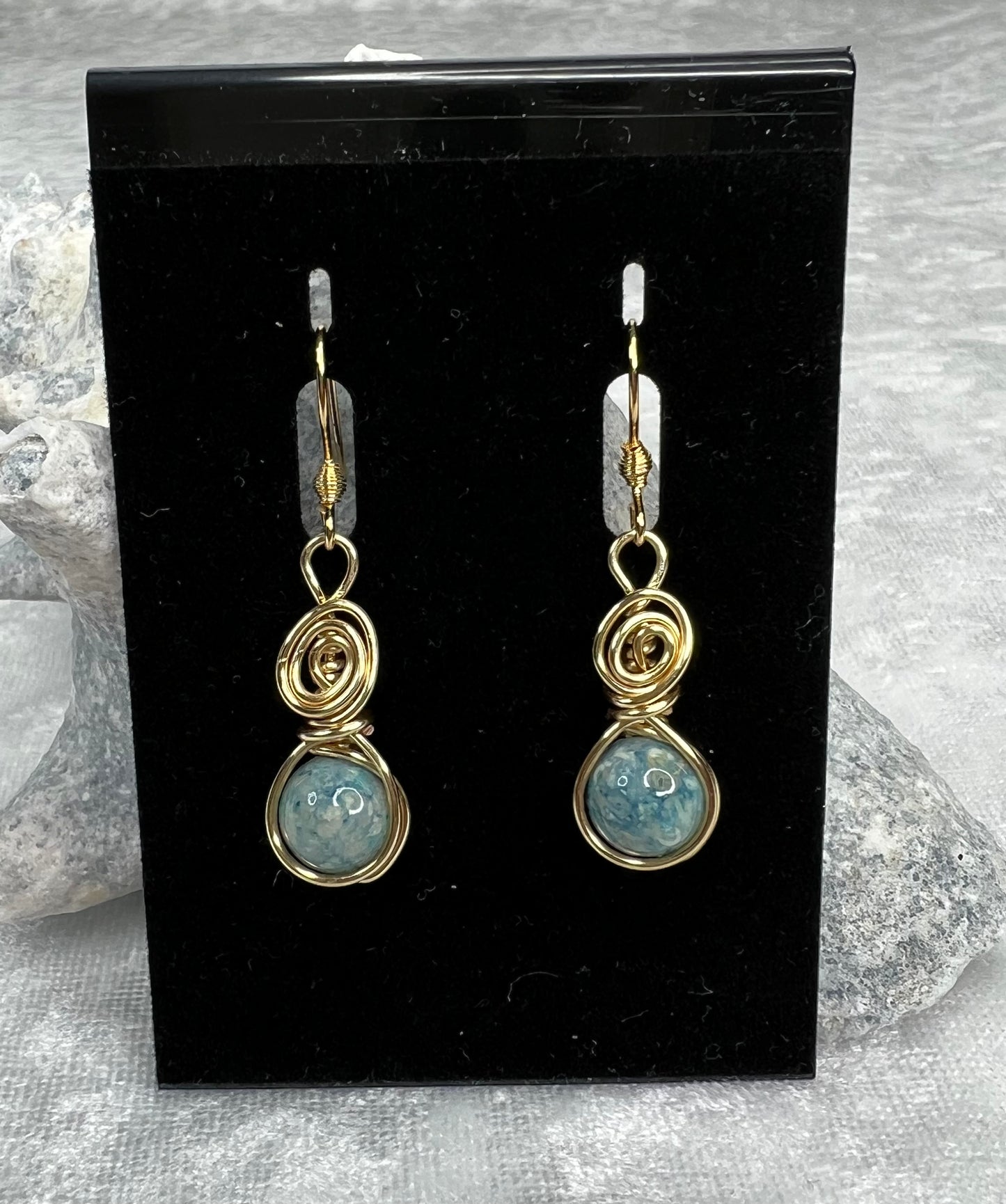 Turquoise & Gold Earrings