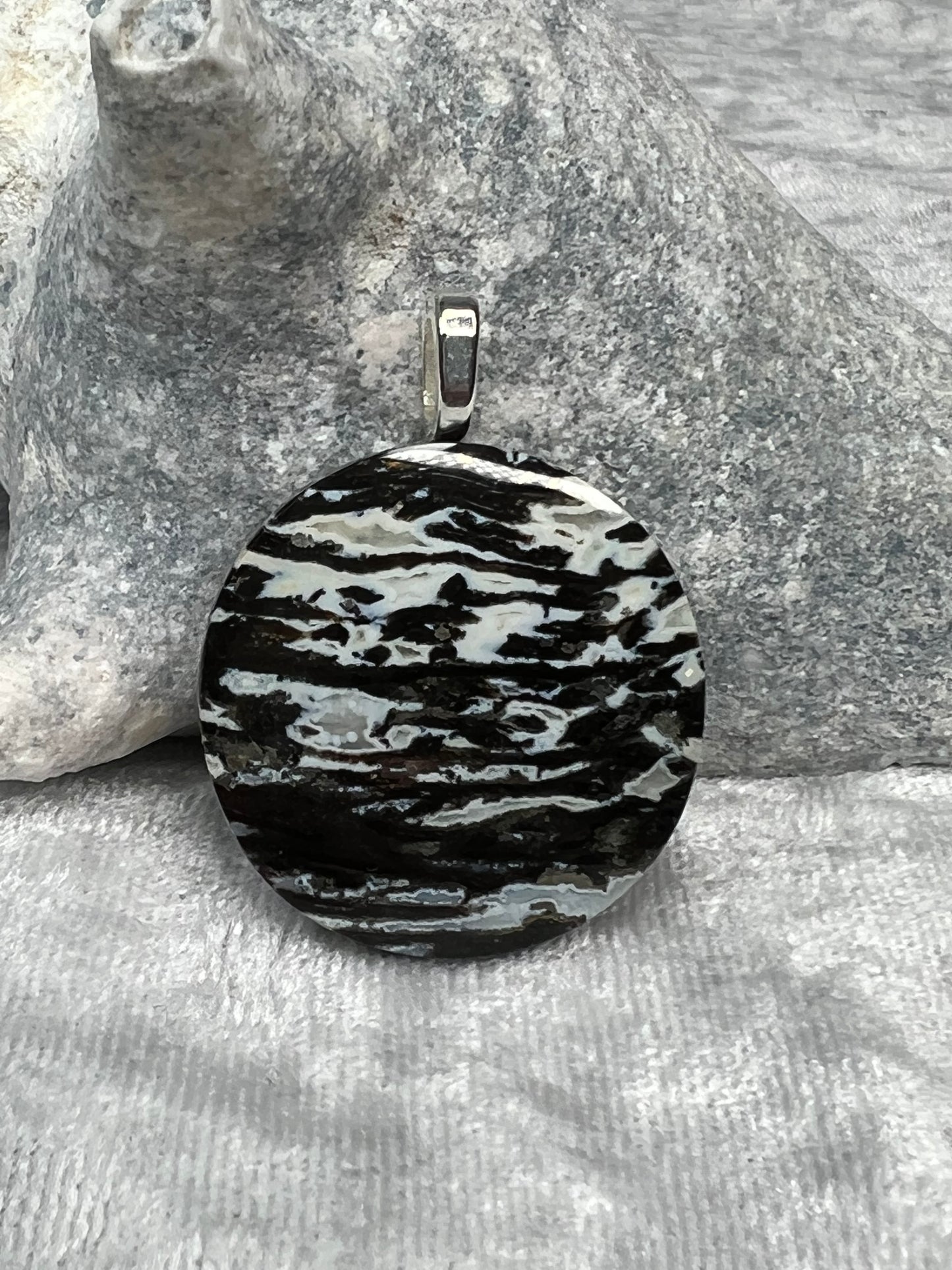 Black Palm Root Pendant Necklace