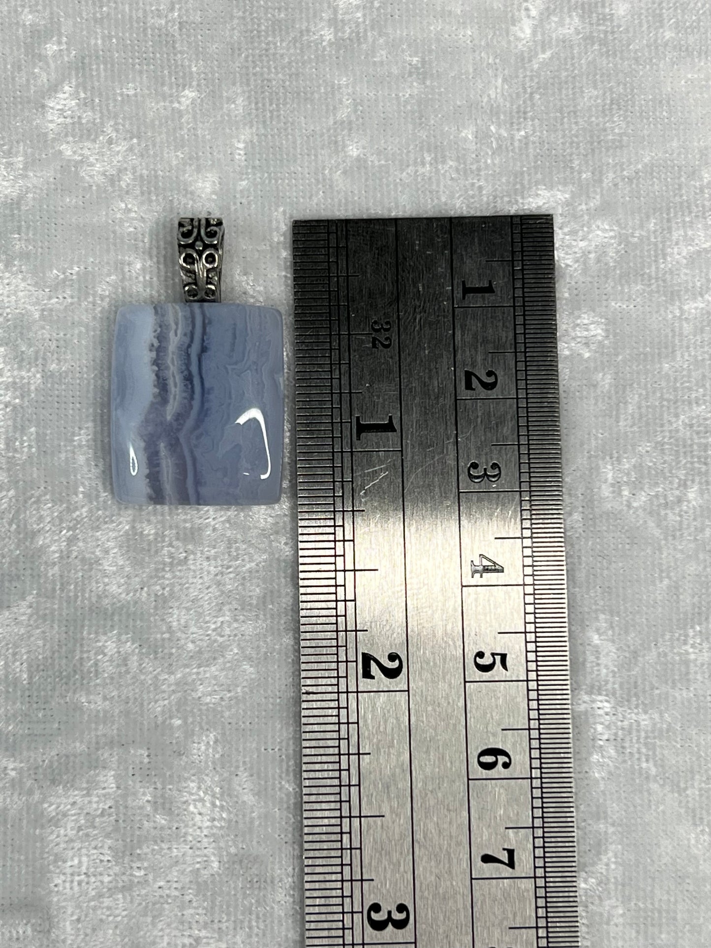 Blue Lace Agate Pendant Necklace