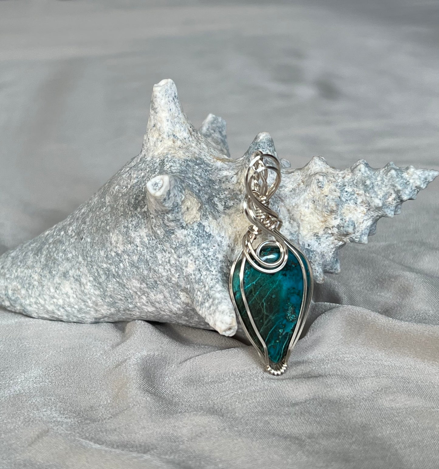 Shattuckite Pendant Necklace