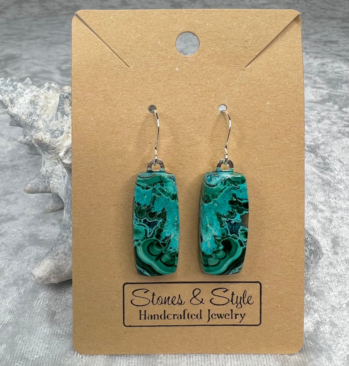 Chrysocolla Malachite Earrings