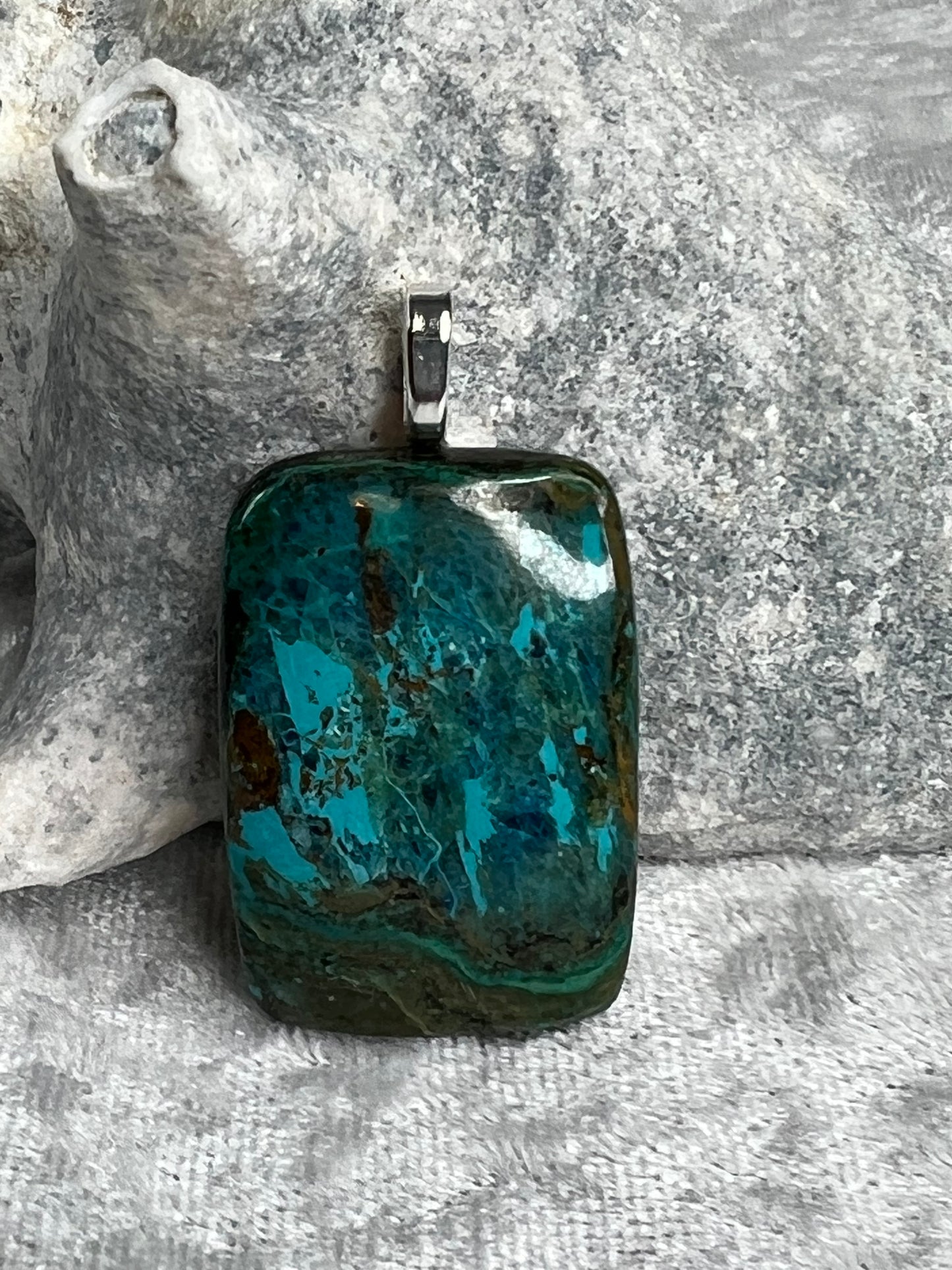 Shattuckite Pendant Necklace